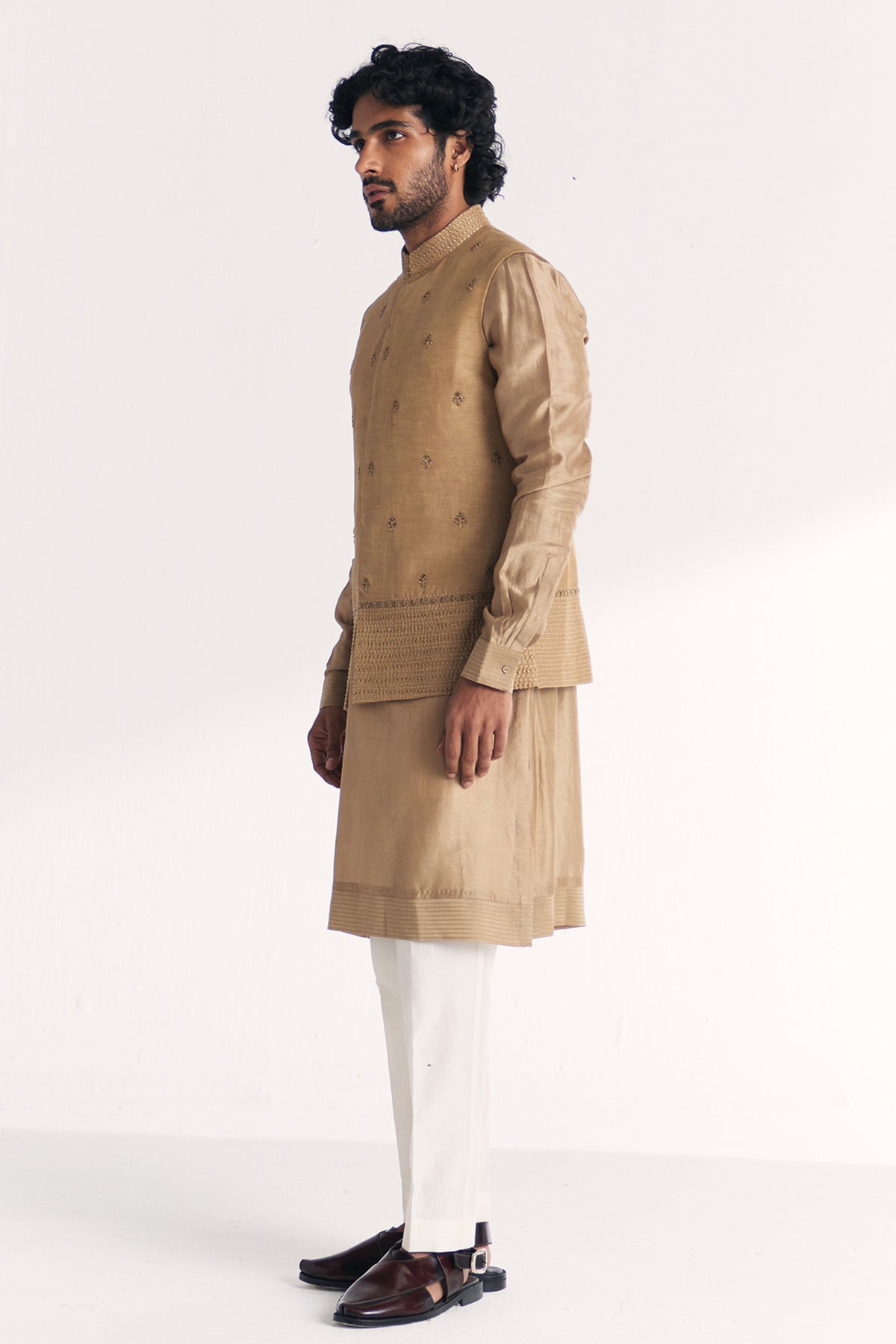 Yawar Green Nehru Jacket Set