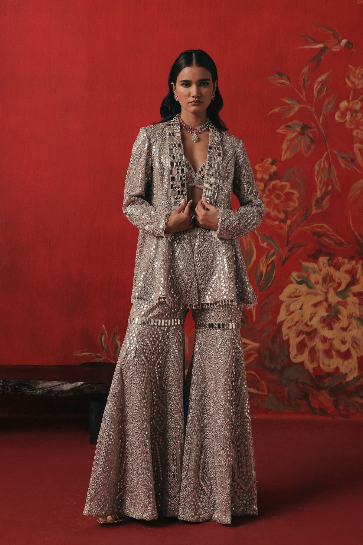 Shawl Collar Jacket Set
