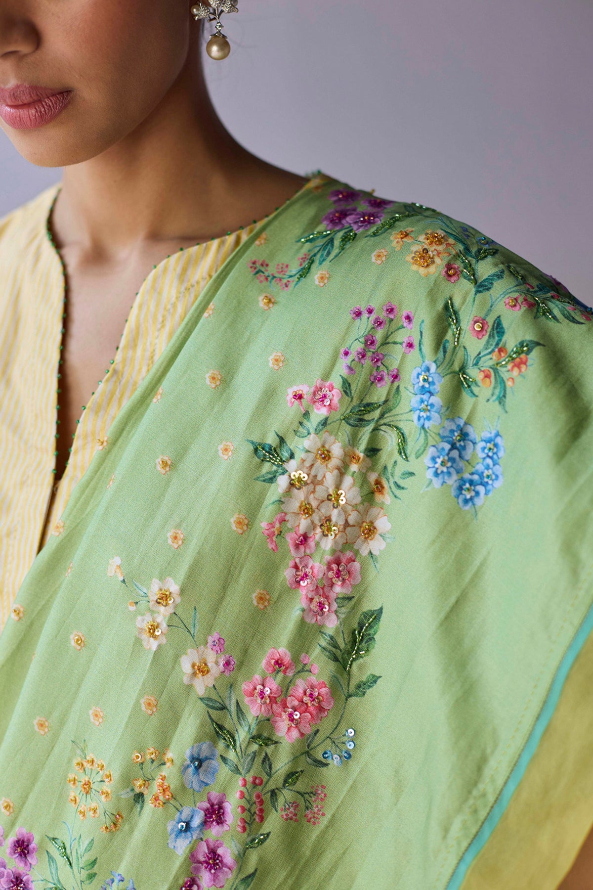 Morning Whisper Green Saree