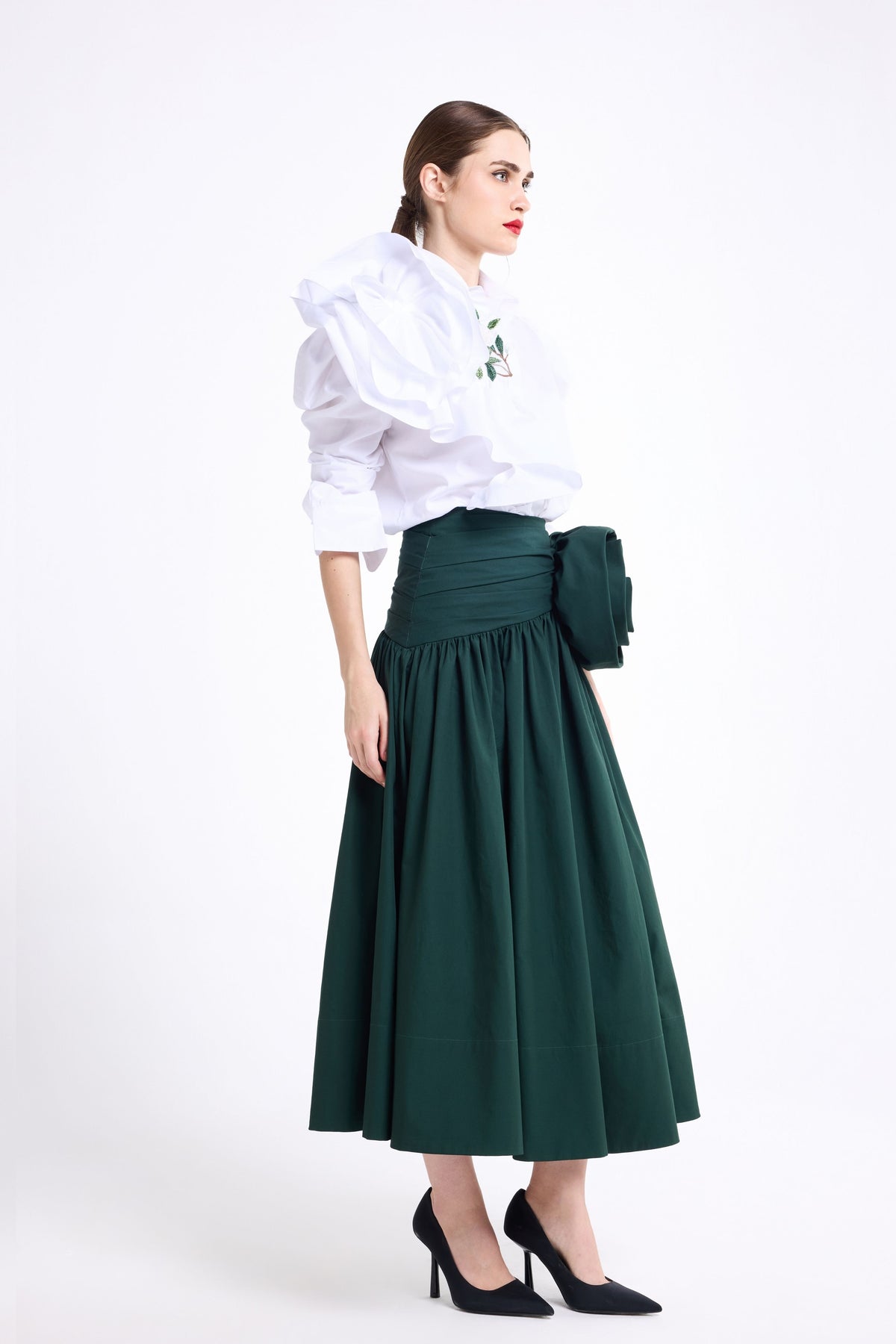 White Ruffled Shirt