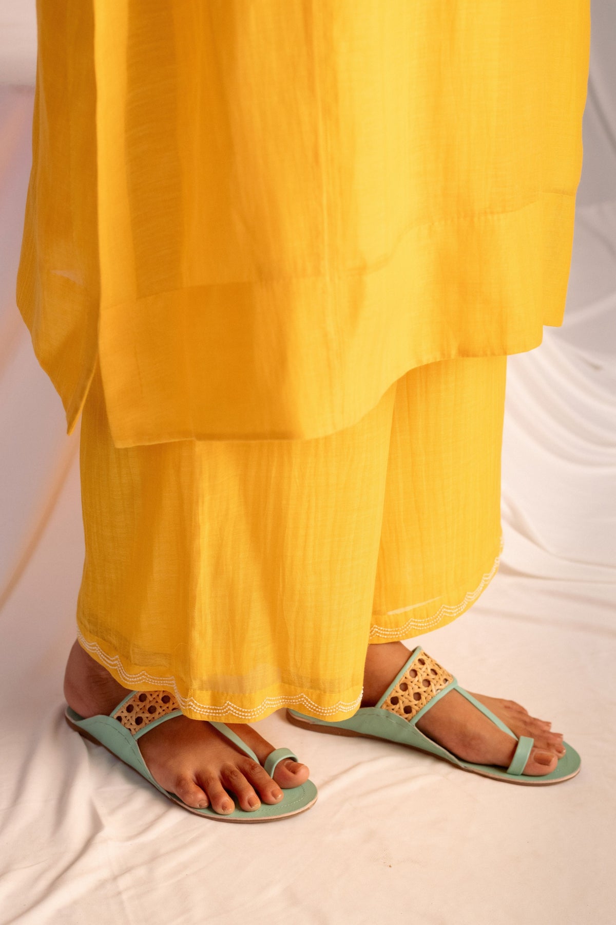 Mango Embroidered Tunic &amp; Trouser Set