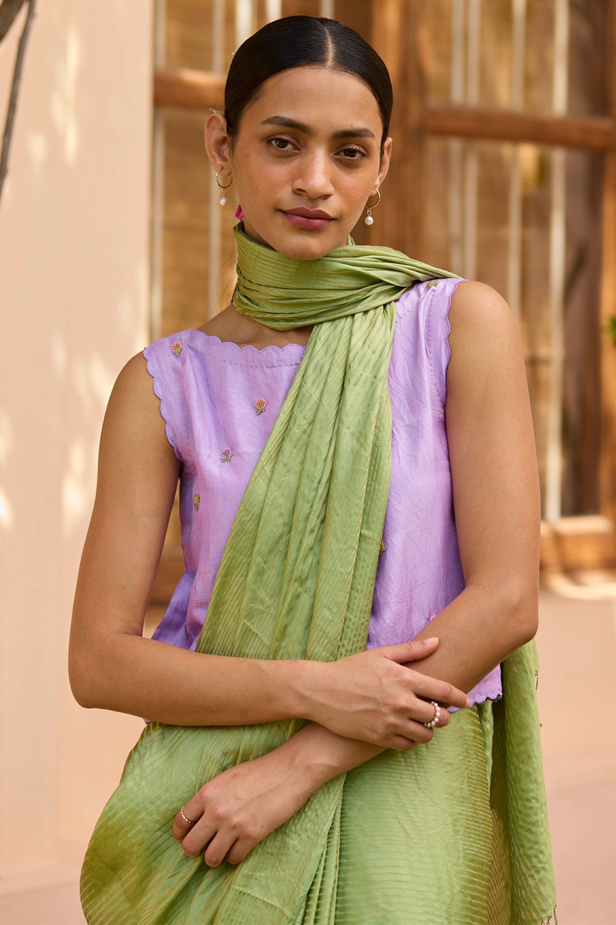 Inner Peace Green Saree