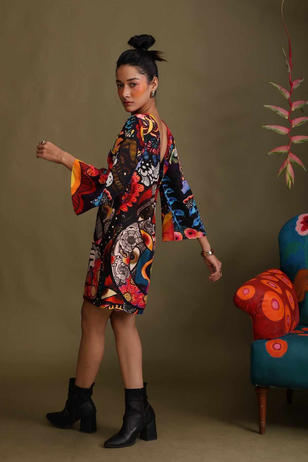 Moshpit Printed A-Line Dress