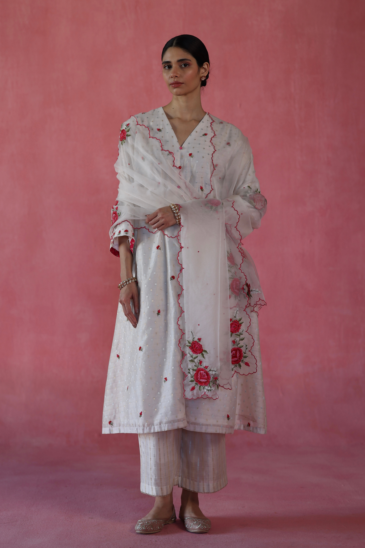 Ivory Zaafran Kurta Set