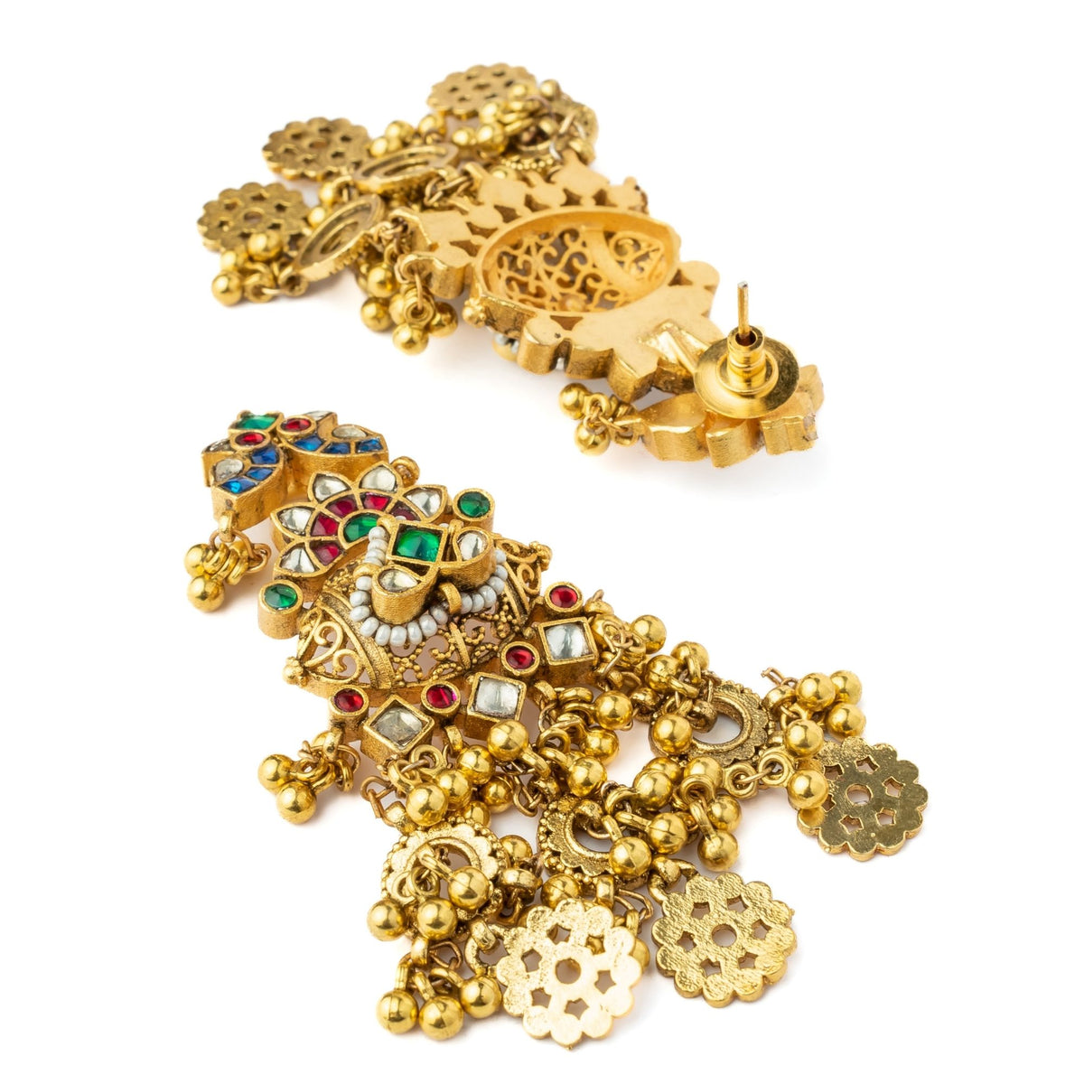 Gold Plated Green Necklace Set