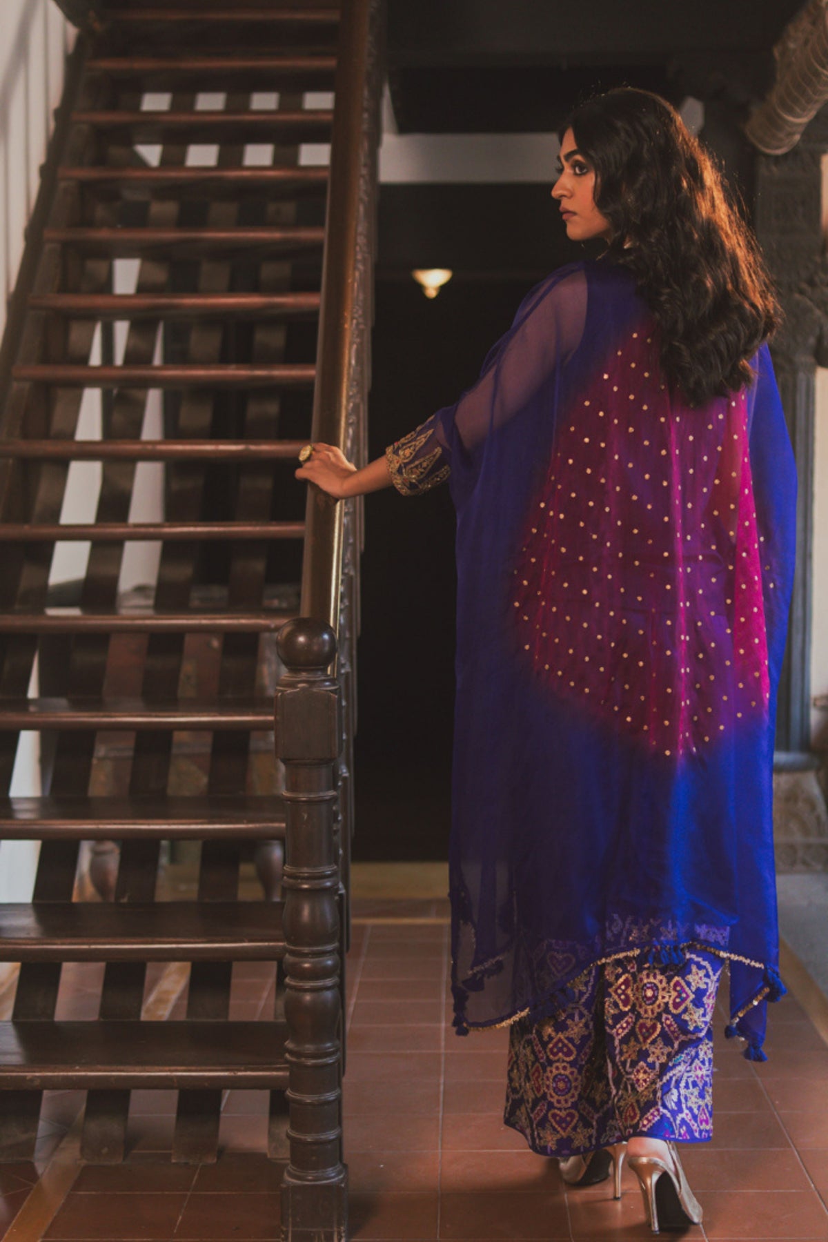 Jyoti Blue Kaftan Set