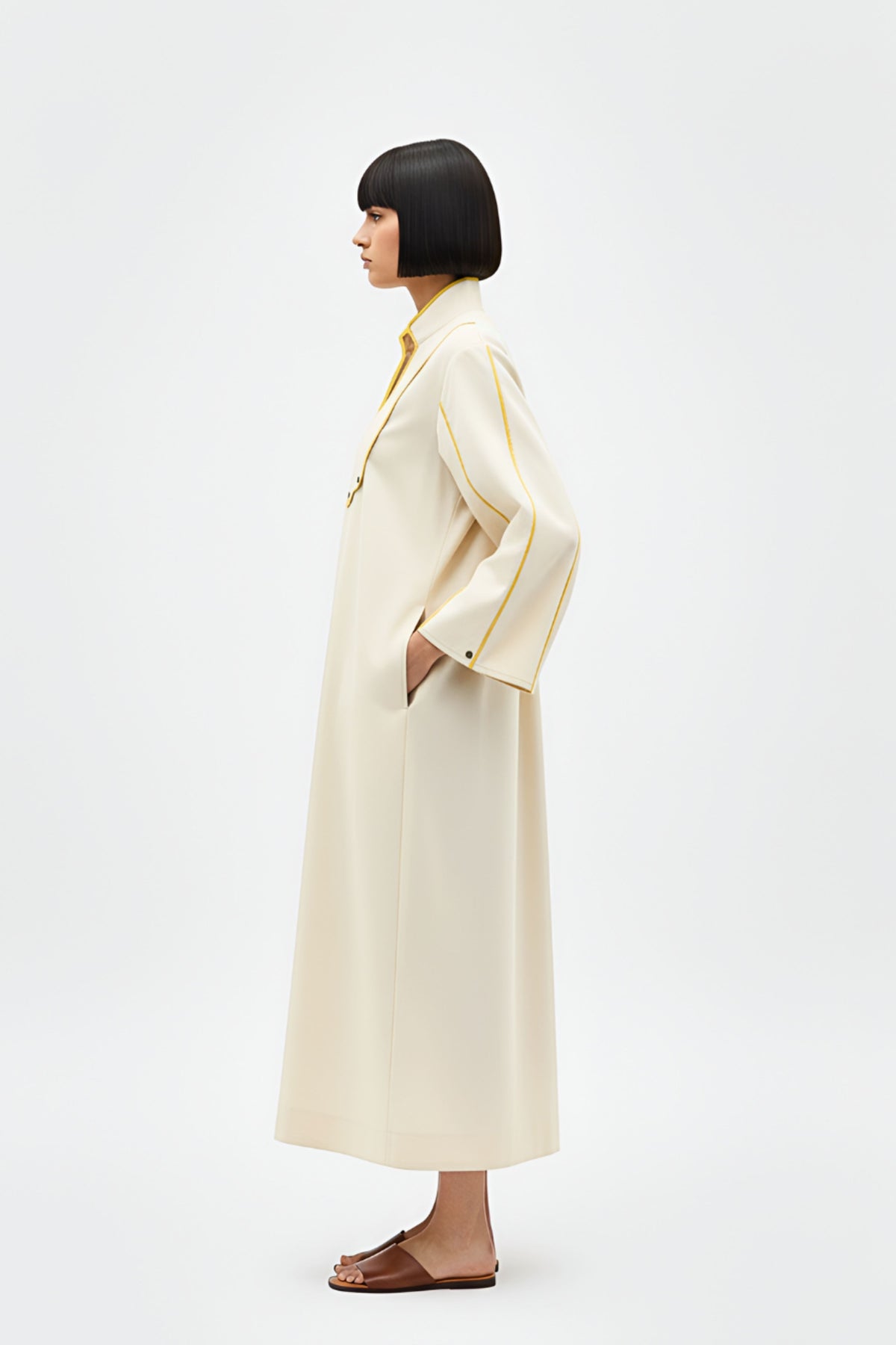 Ivory Mango Stripe Dress