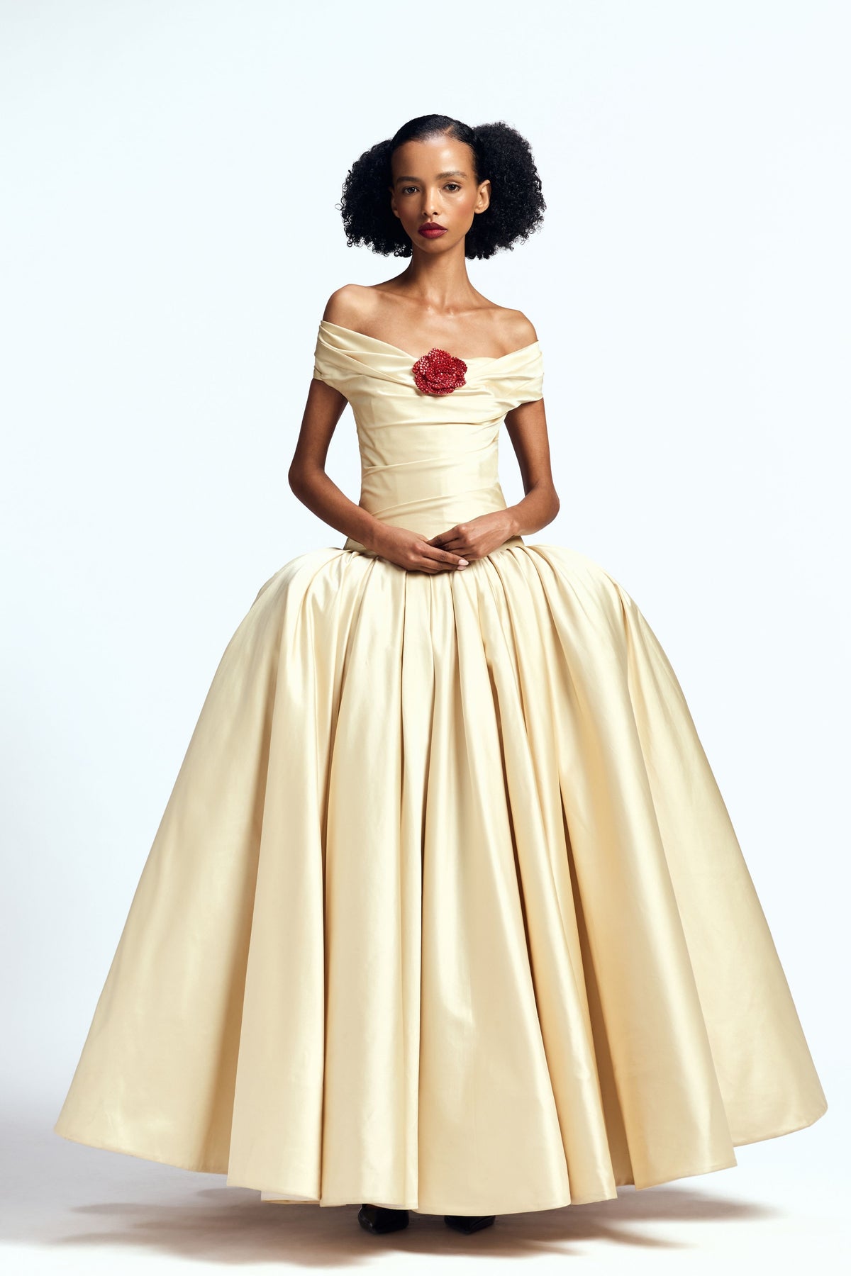 Off Shoulder Drop-Waisted Gown