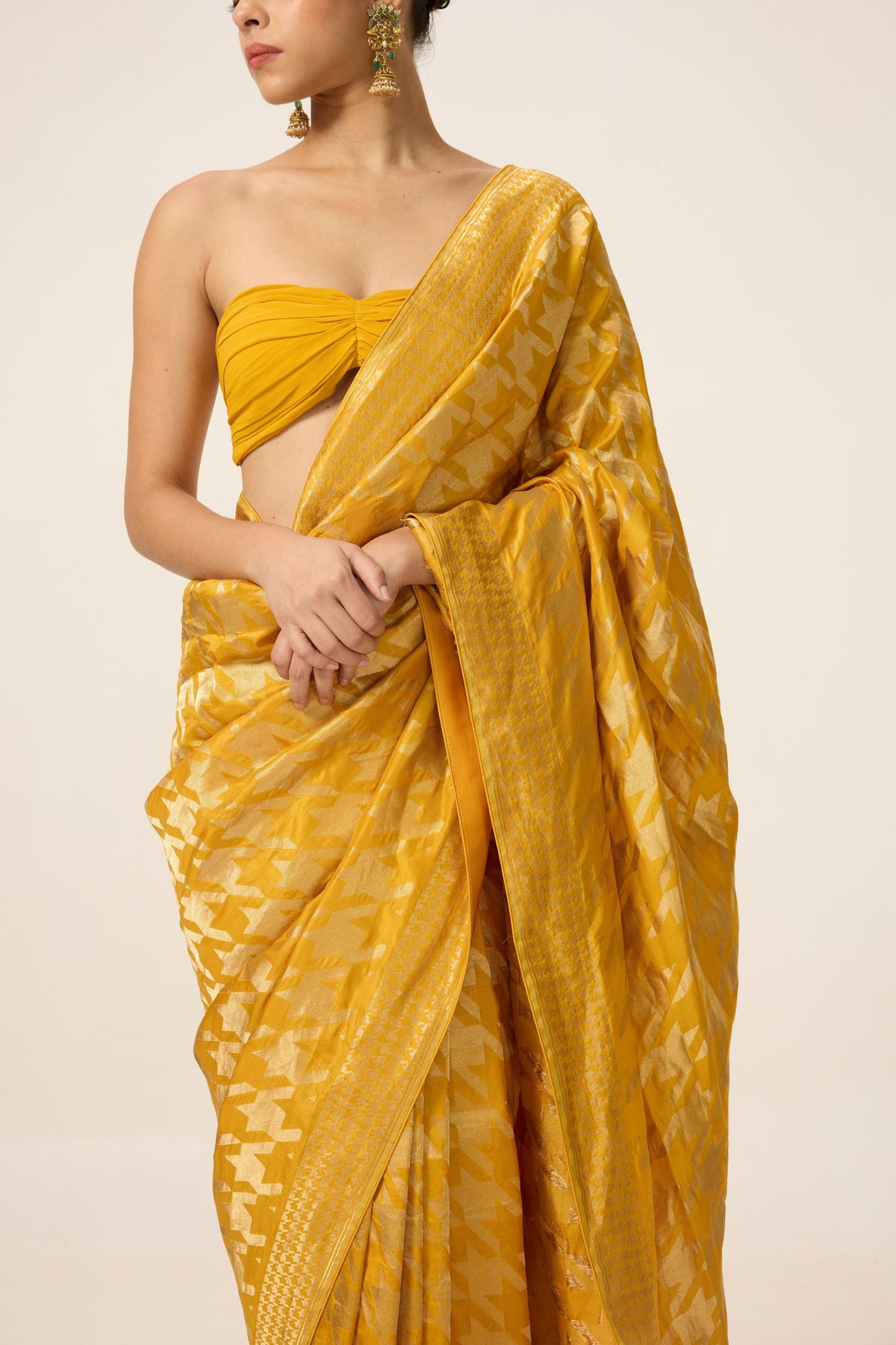 Mustard Gerum Saree