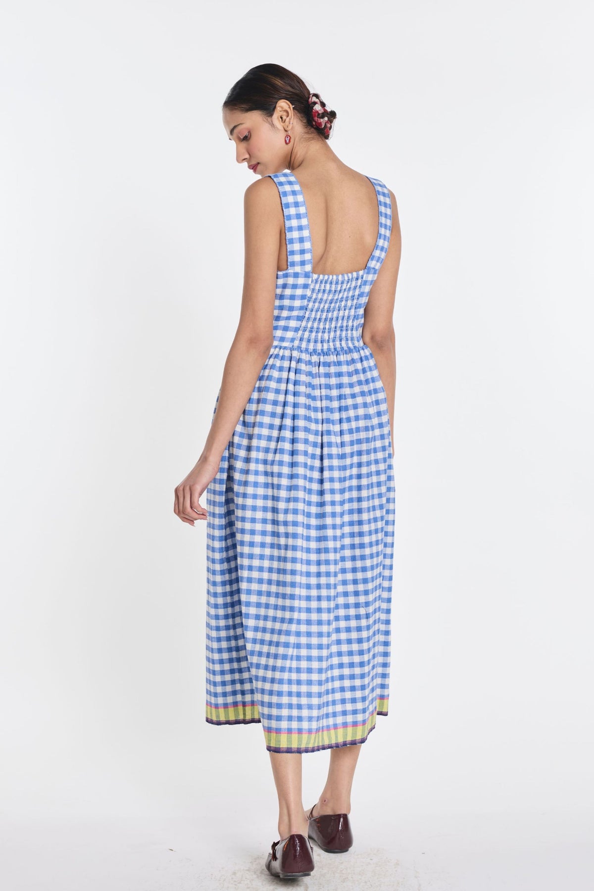 Azure Blue Embroidered Dress