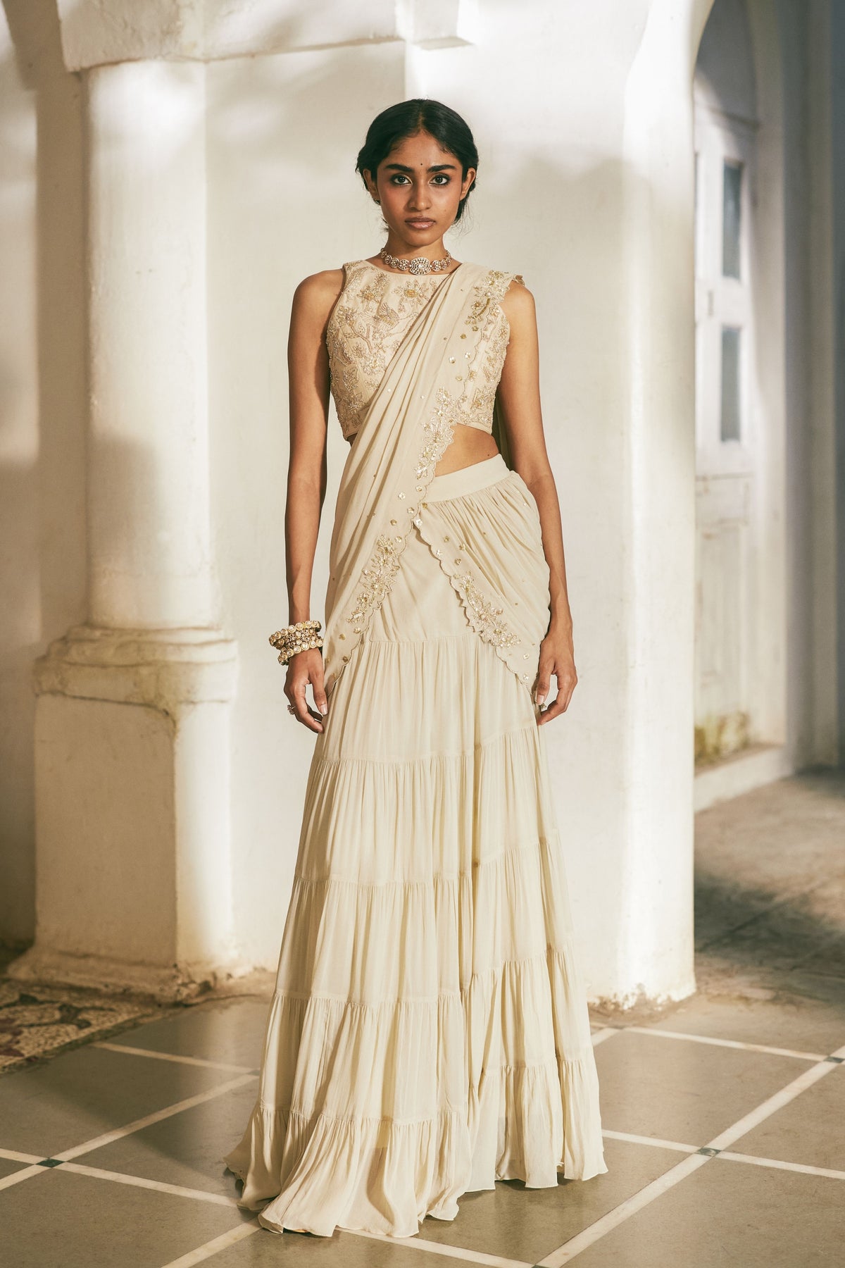 Eris Draped Saree Set