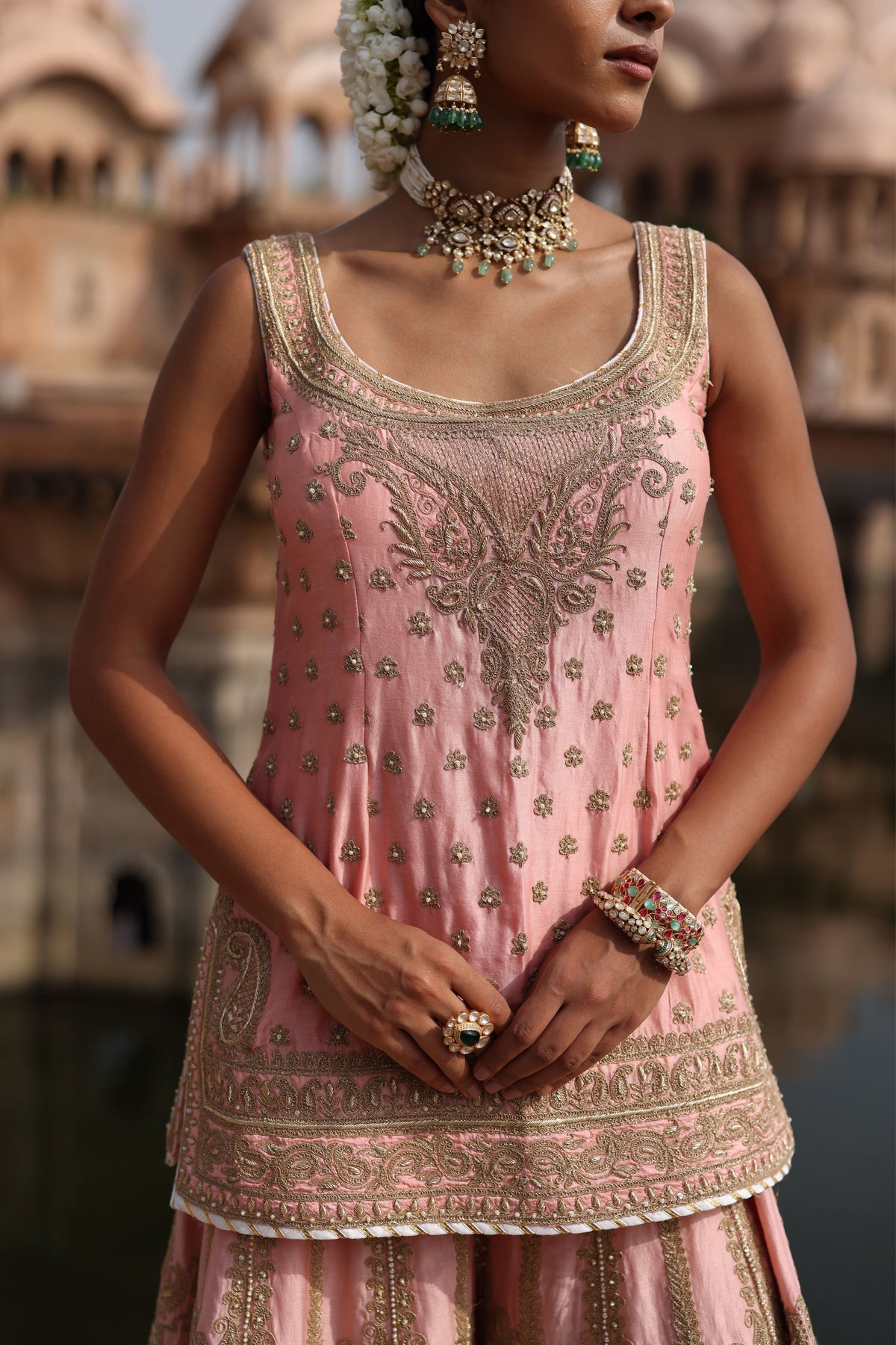 Tasnim Pink Sharara Set