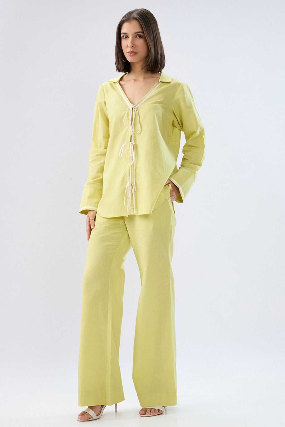 Green Tie-up Co-ord Set