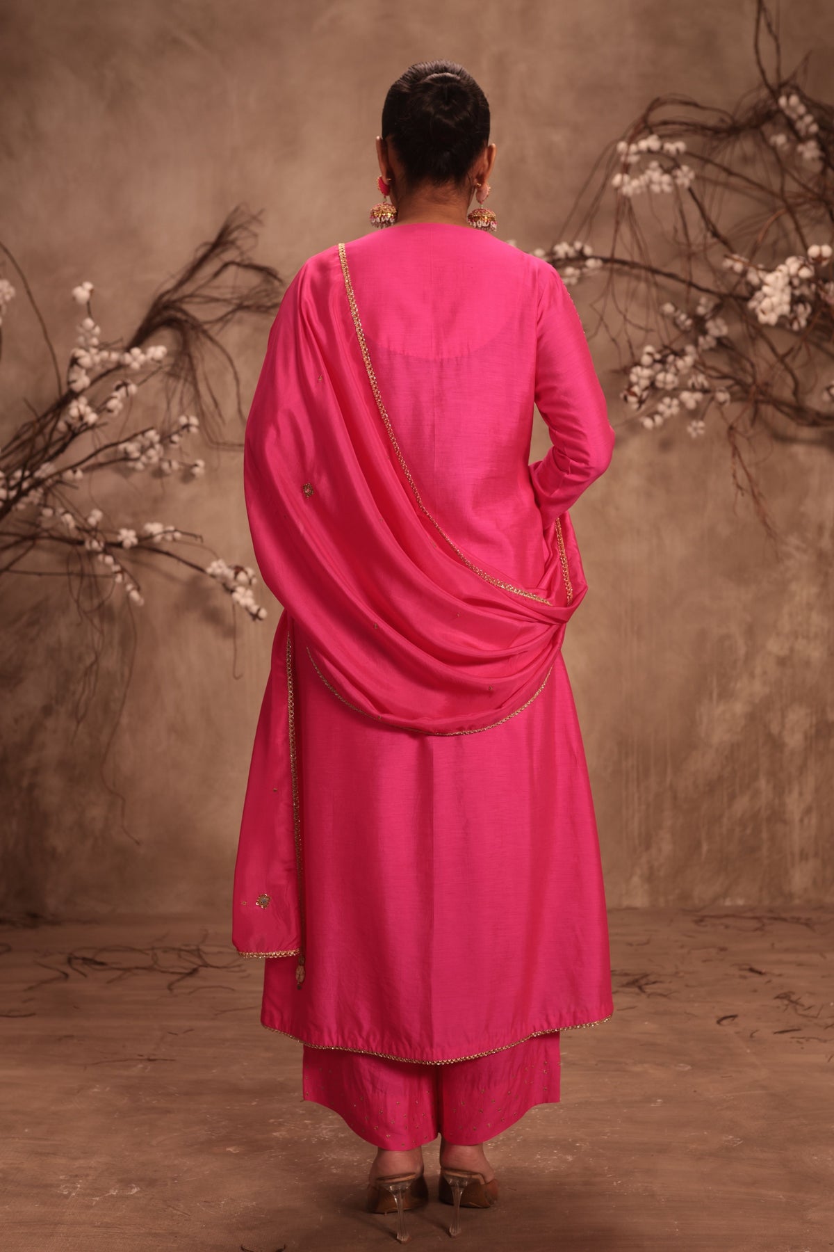 Hot Pink Frockstyle Kurta Set