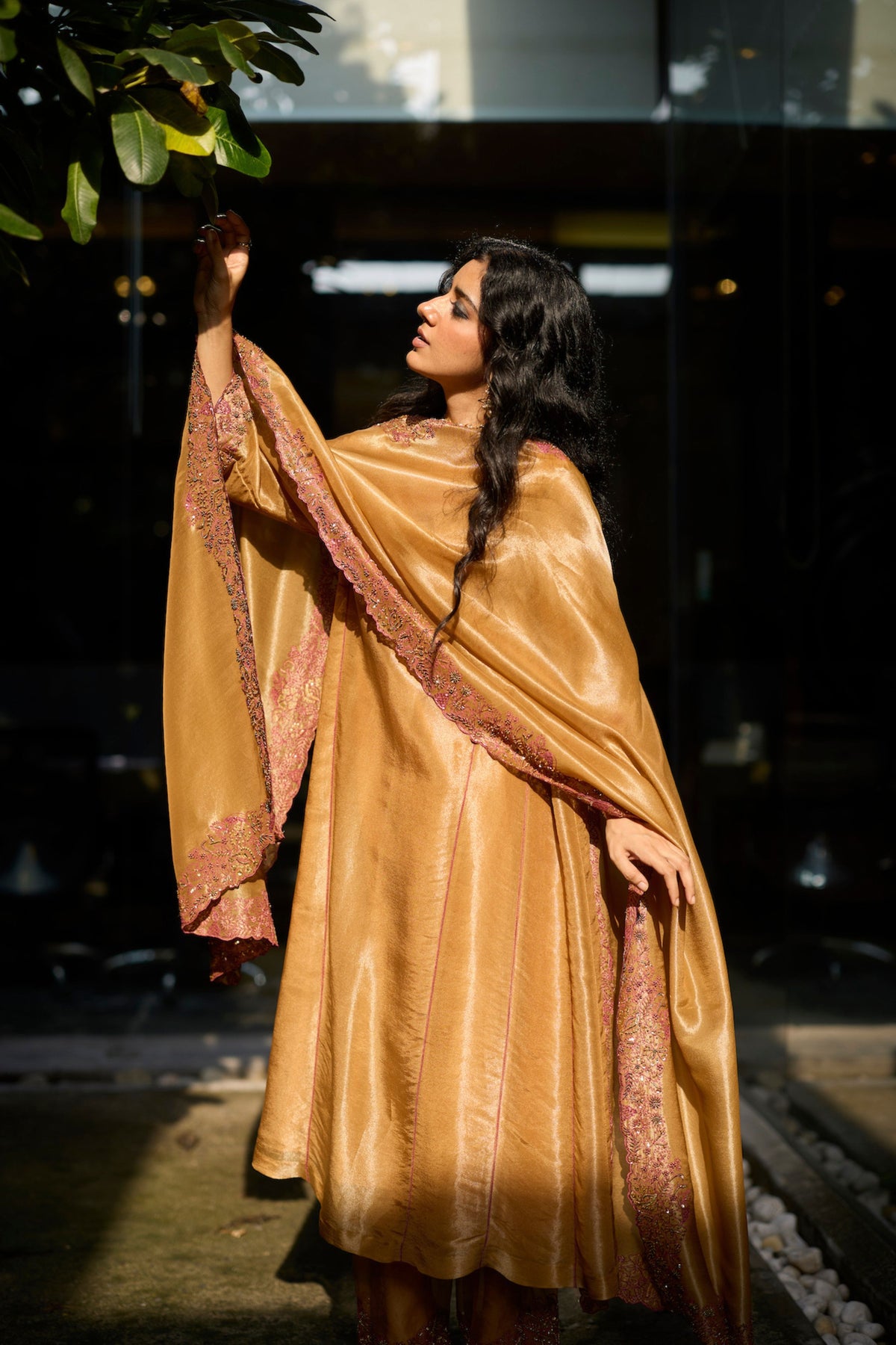 Mustard Dhara Kurta Set
