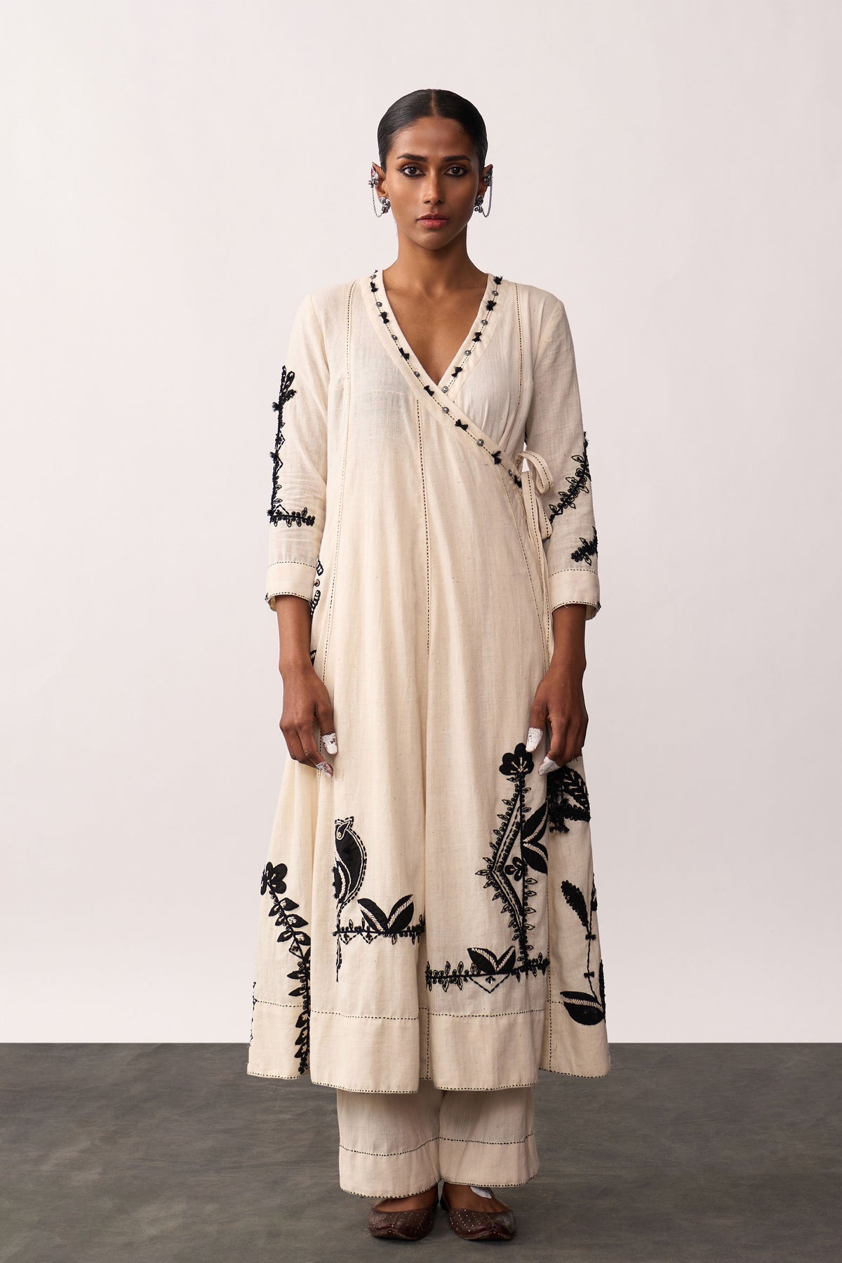 Hansa Ivory Kurta With Pants