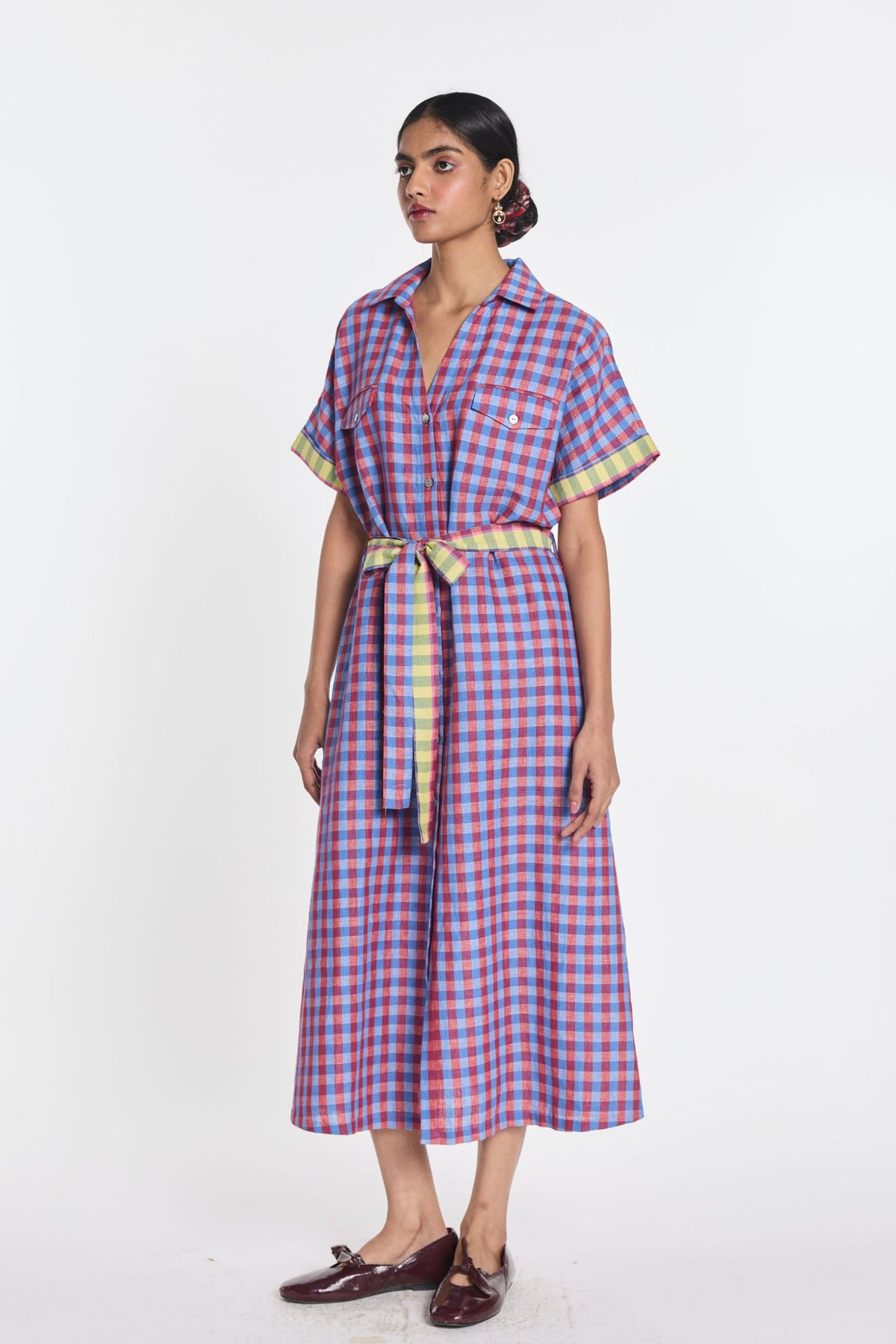 Selah Gingham Check Dress