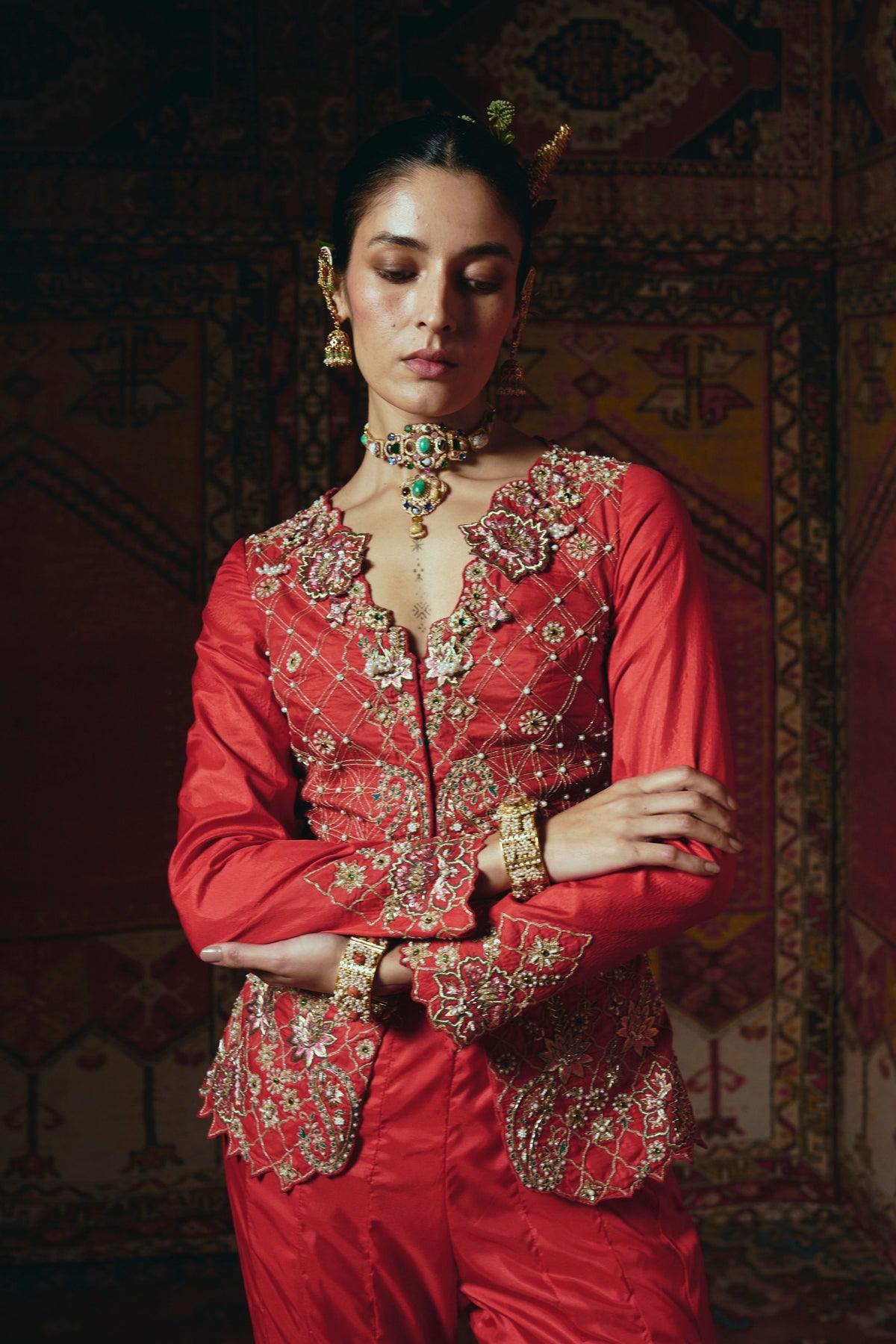 Jacket and Sharara Set