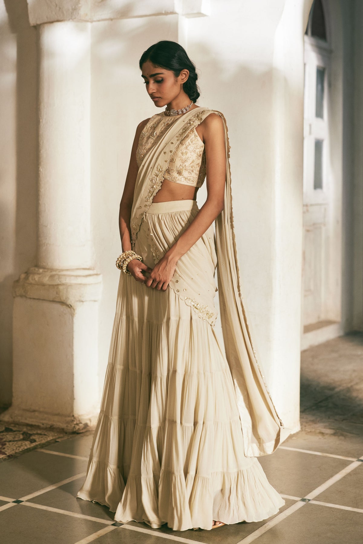 Eris Draped Saree Set