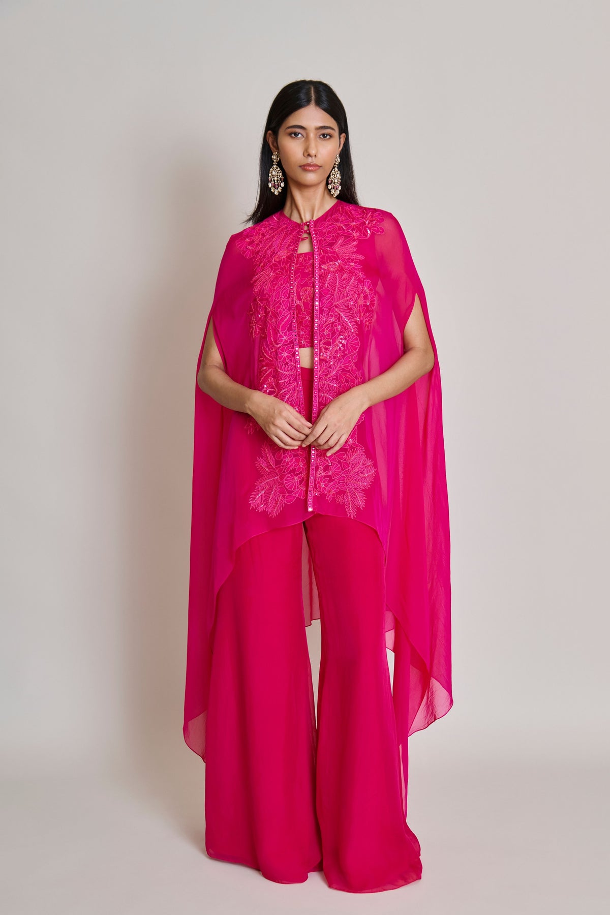 Aurea Fuchsia Wildflower Cape Set