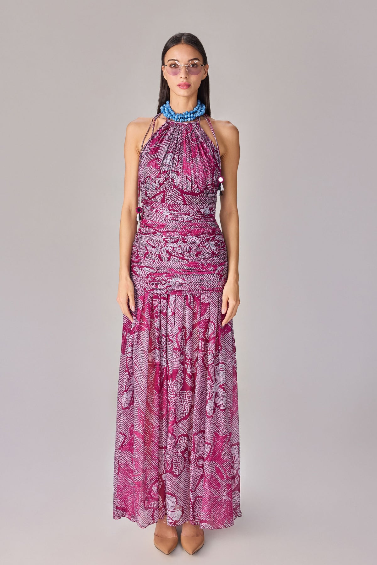 Purple Bandhani Sapphire Dress