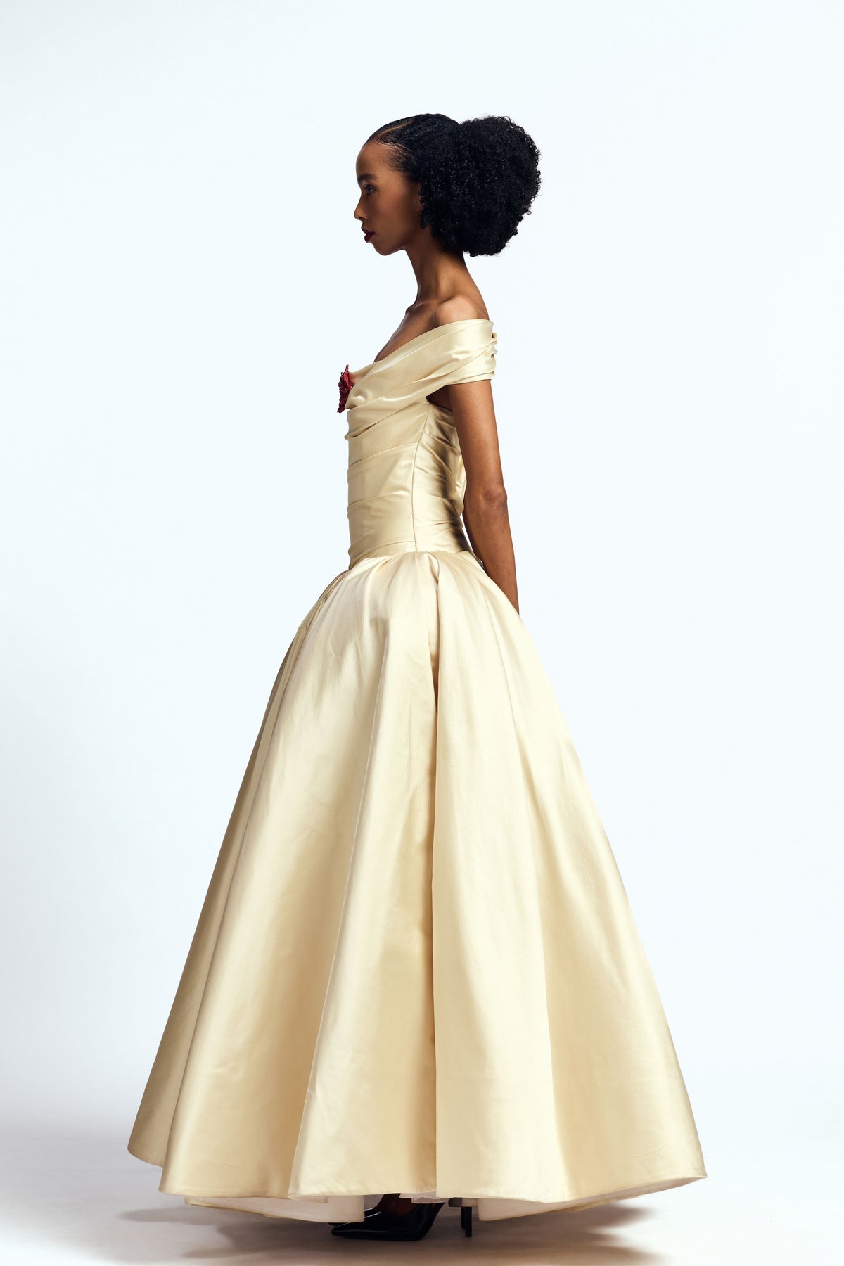 Off Shoulder Drop-Waisted Gown