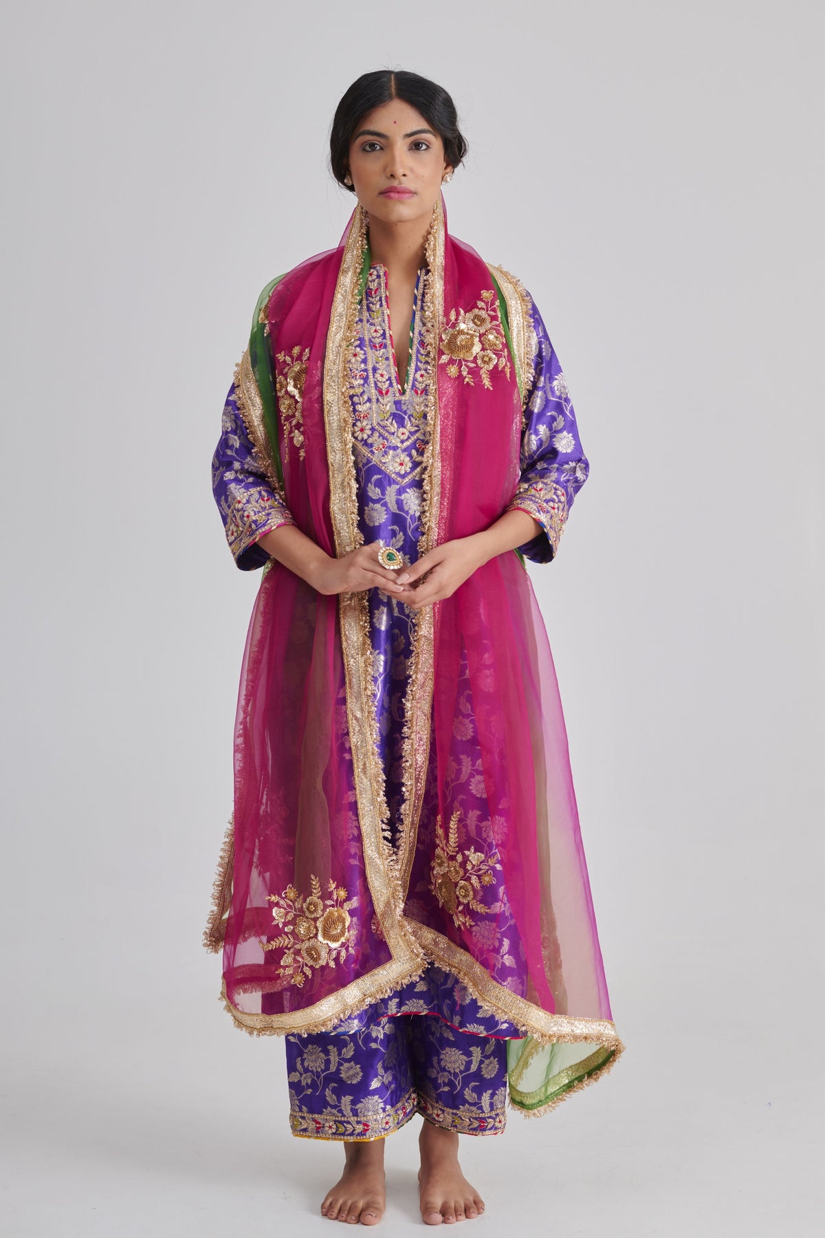 Lila Dupatta