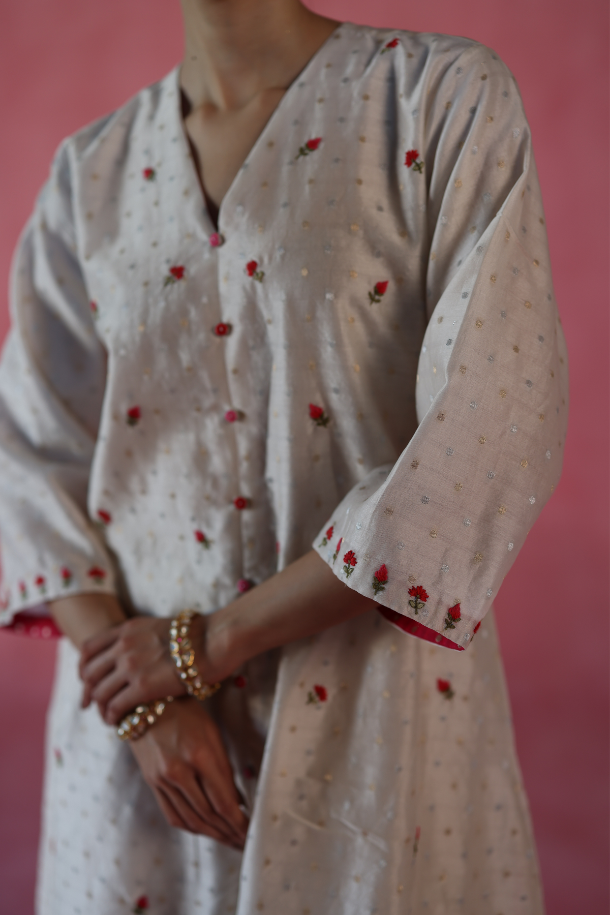 Ivory Zaafran Kurta Set