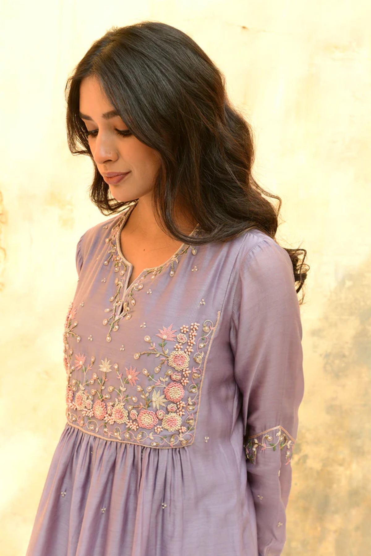 Lilac Mystic Knot Kurta Set