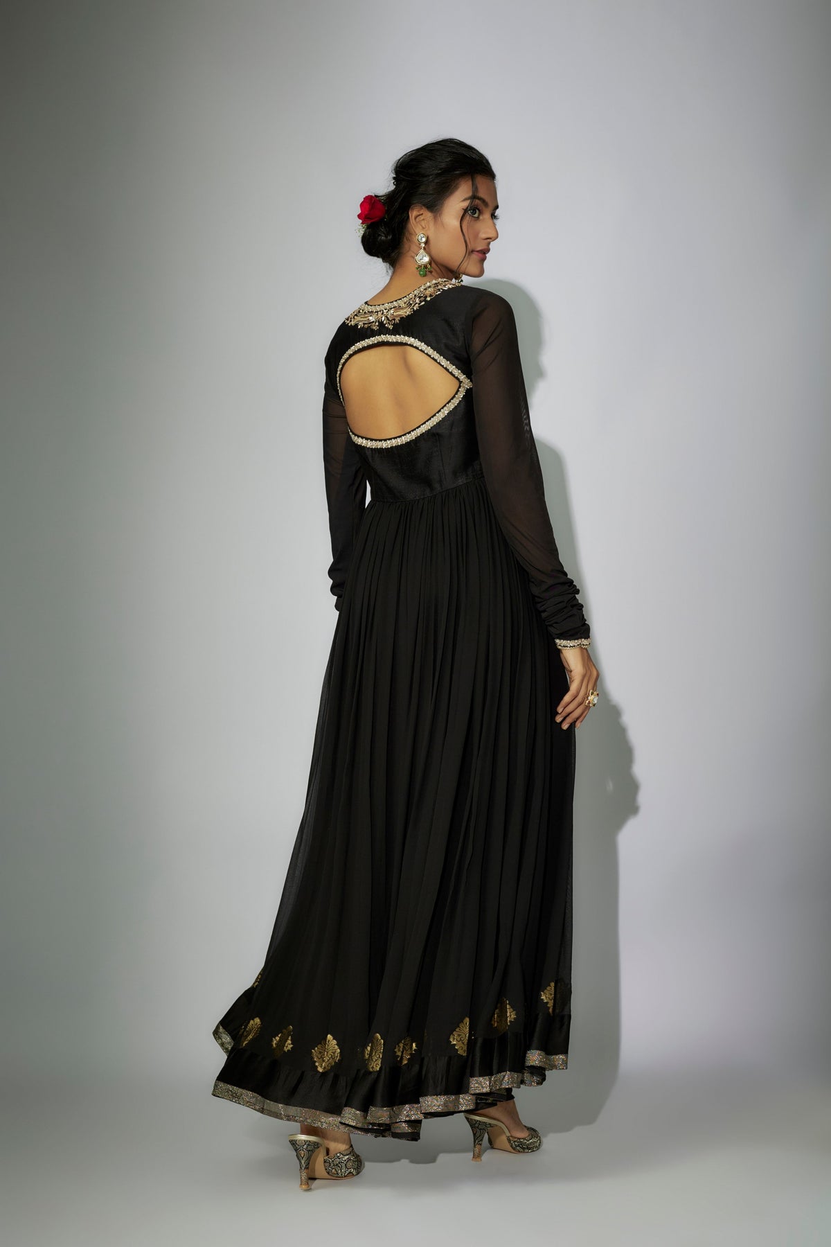 Black Anarkali Set