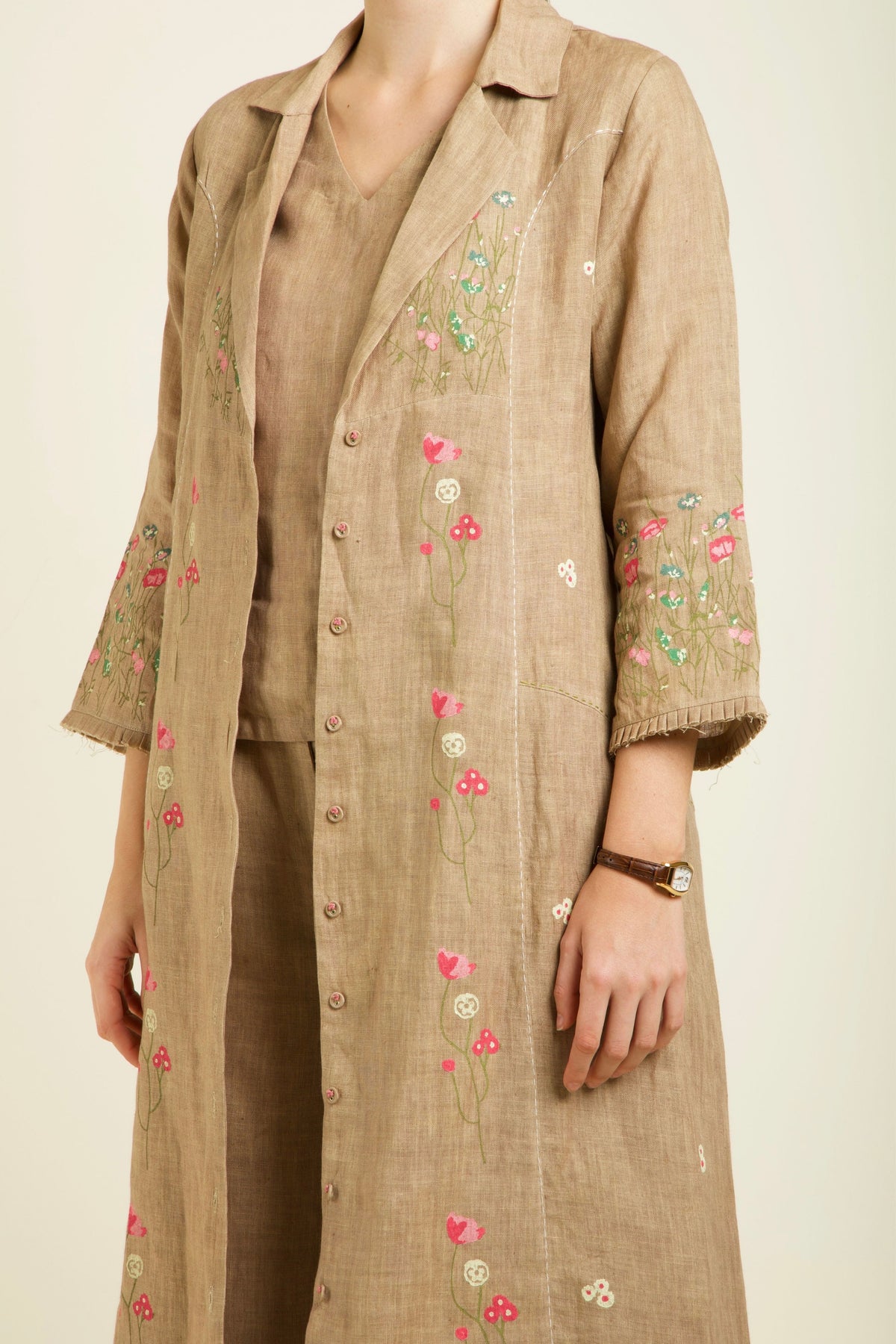 Beige Jacket Set