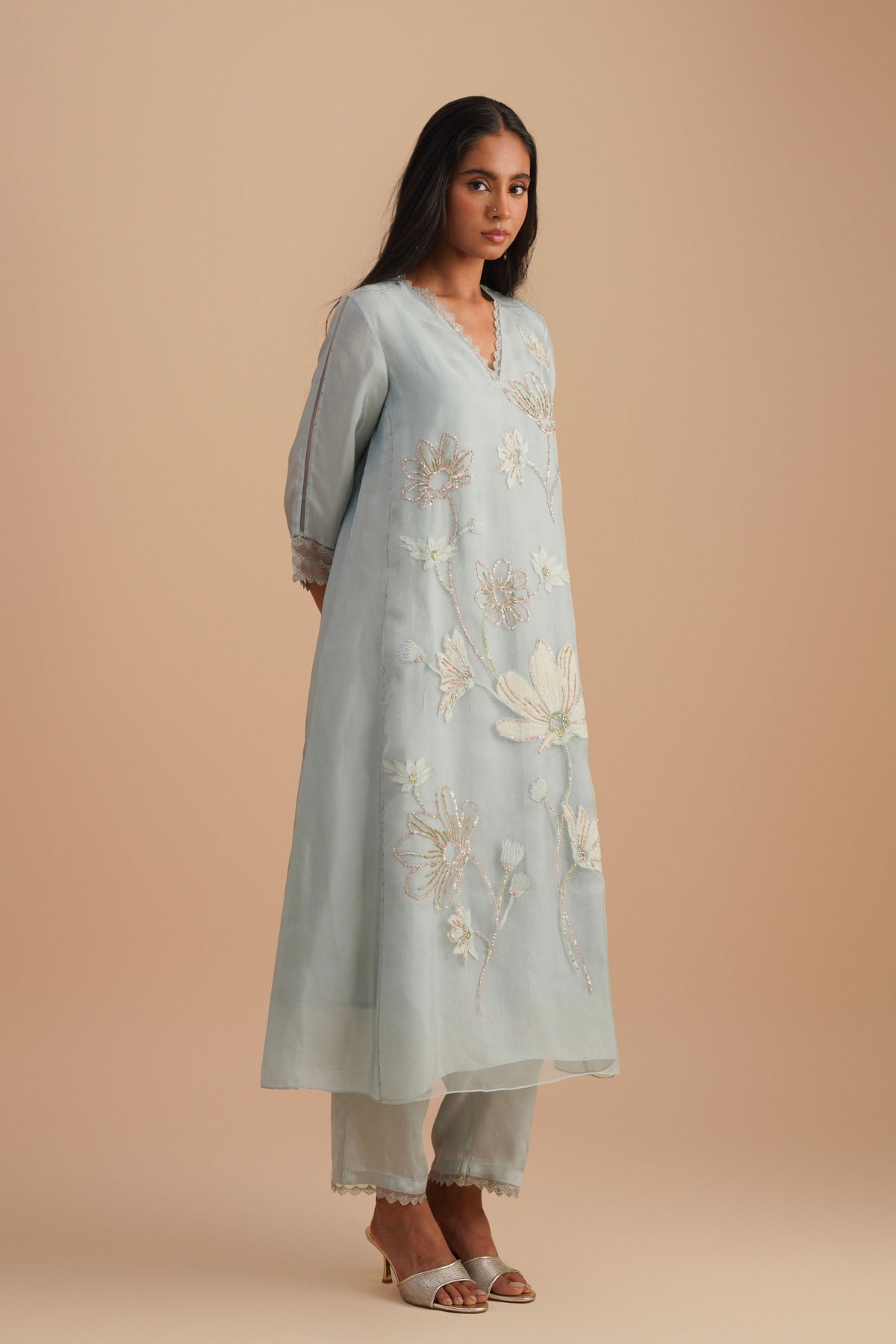 Powder Blue Kurta Set