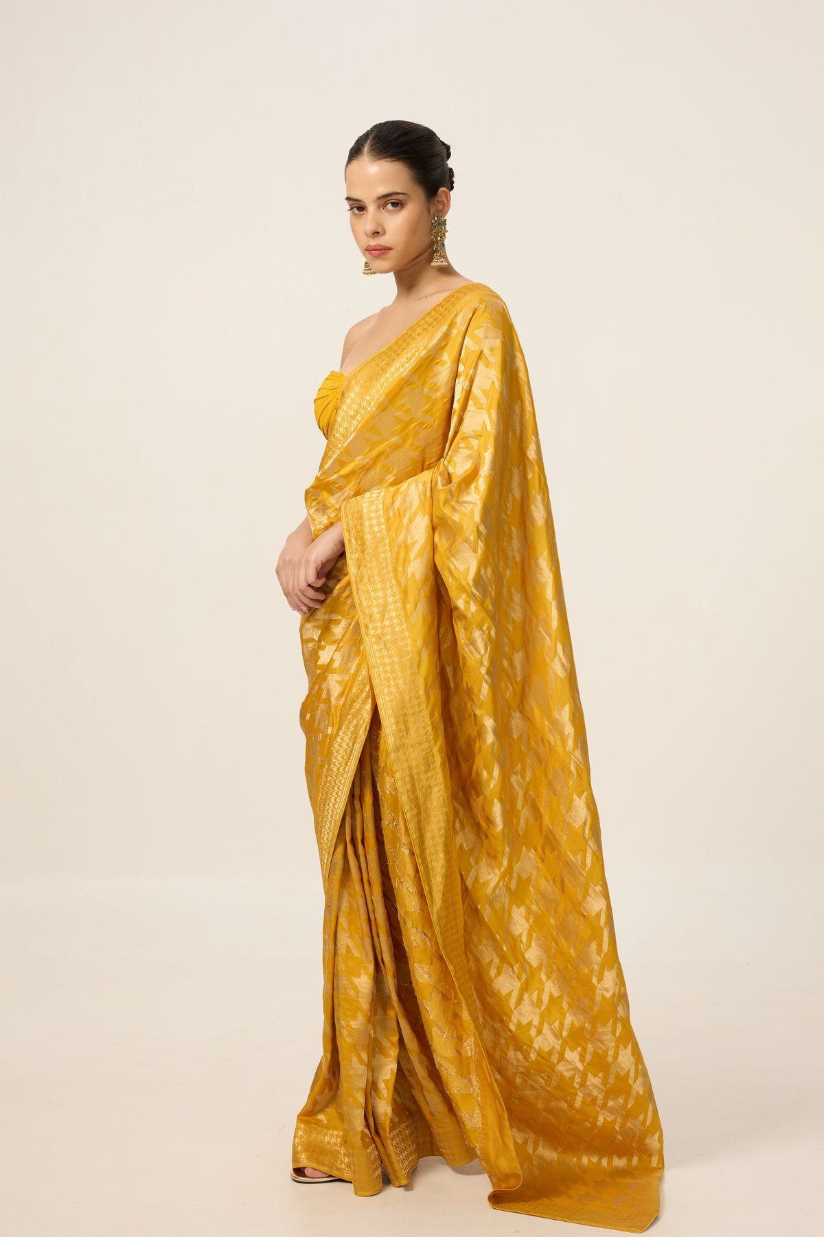 Mustard Gerum Saree