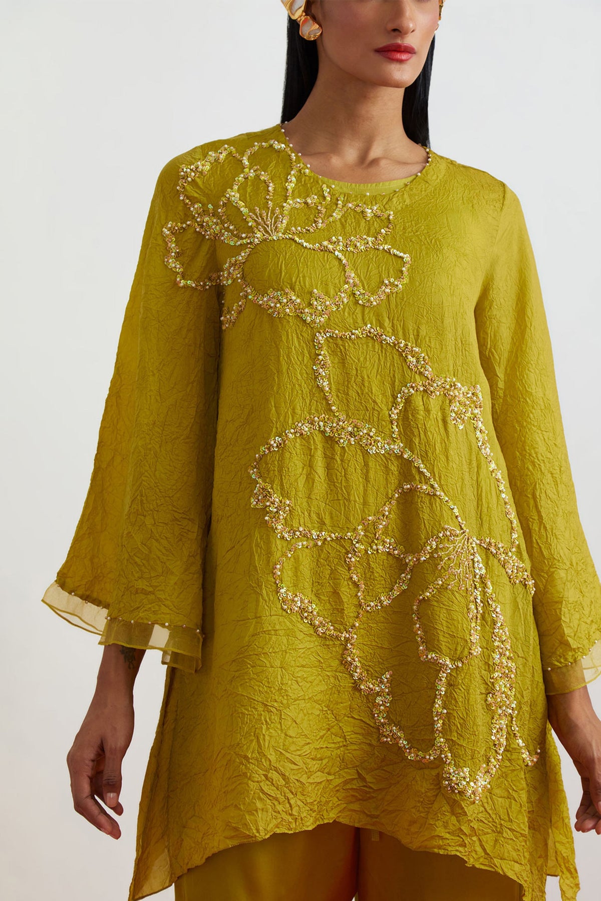 Henna Crushed Tunic Set