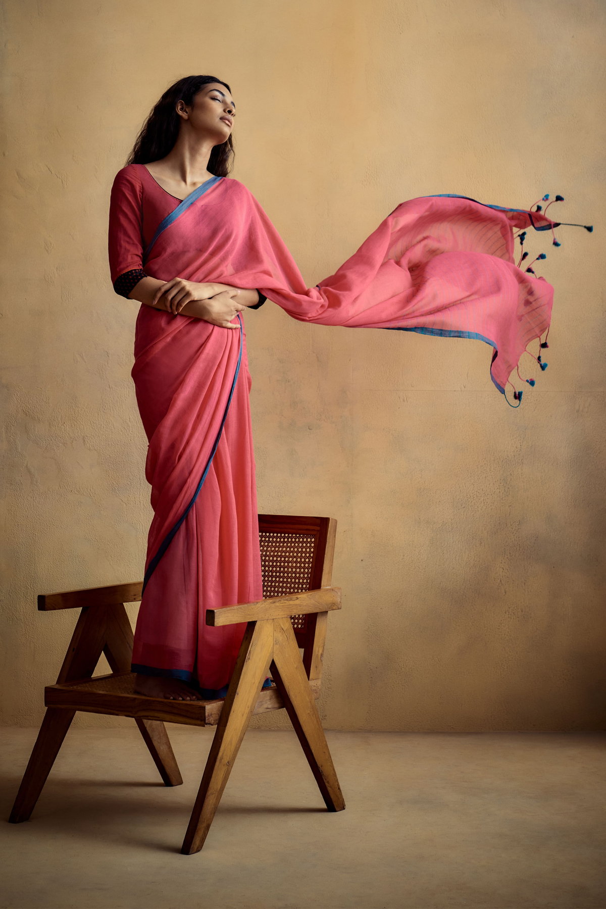 Handwoven Pink Mul