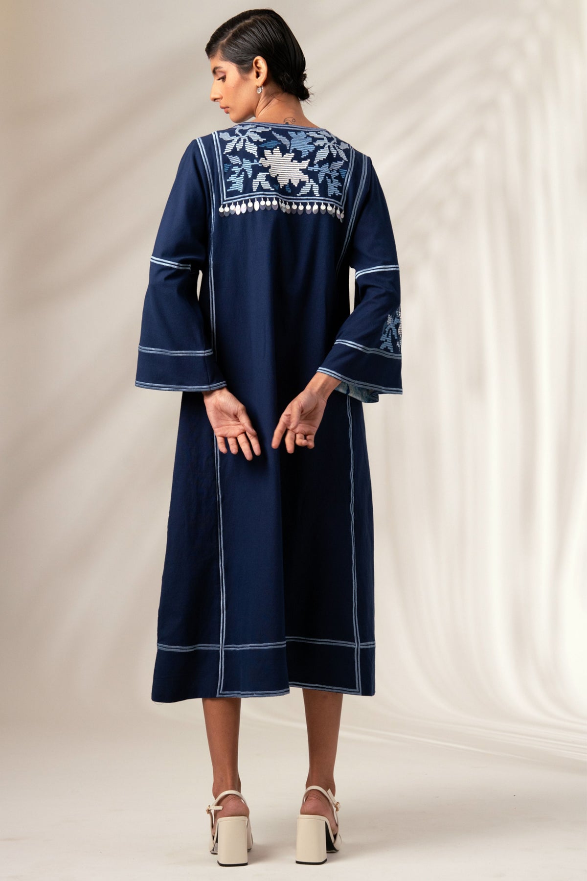 Marlin Indigo Modest Midi Dress