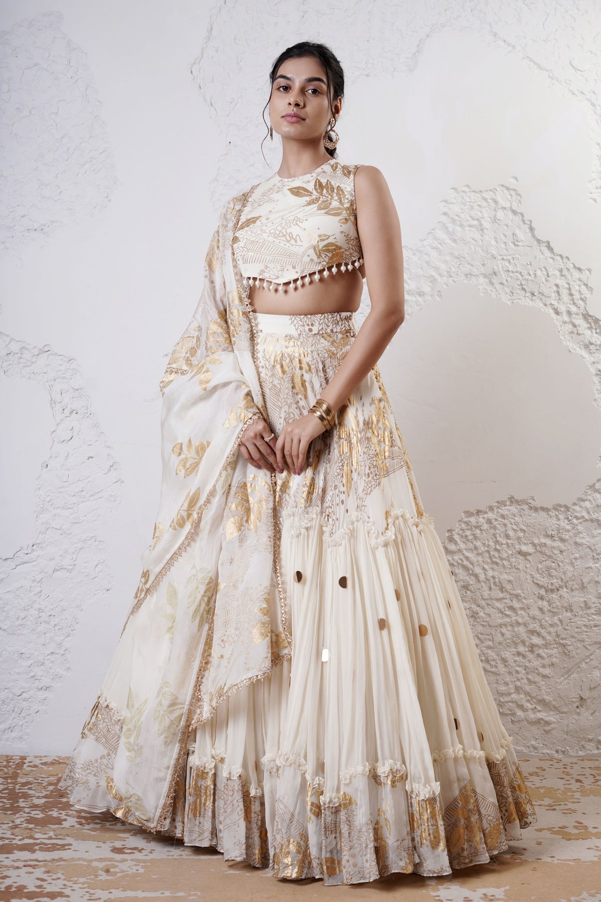 Ivory Lehenga Set