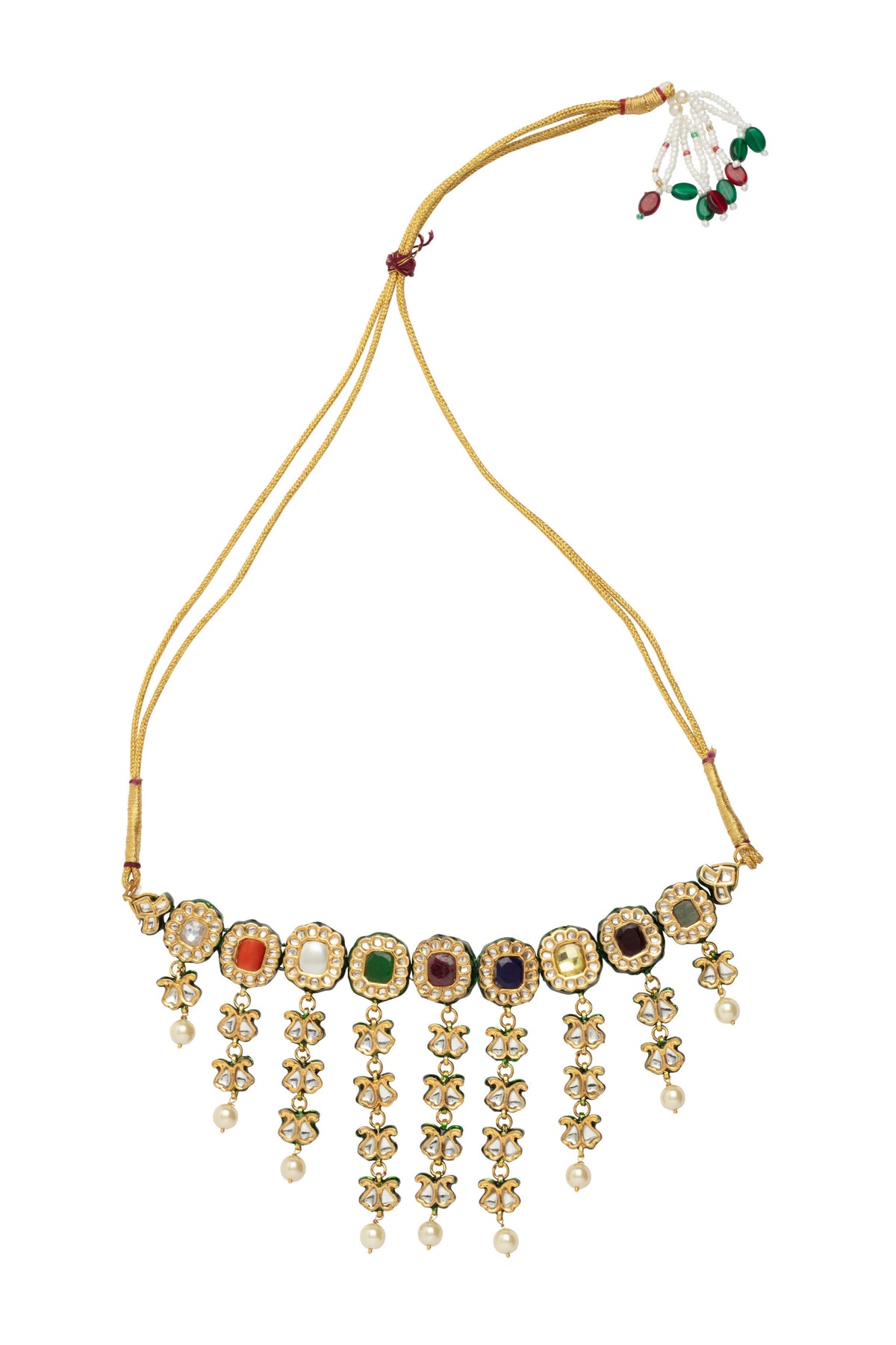 Inaayat Multicolored Kundan Polki Necklace Set