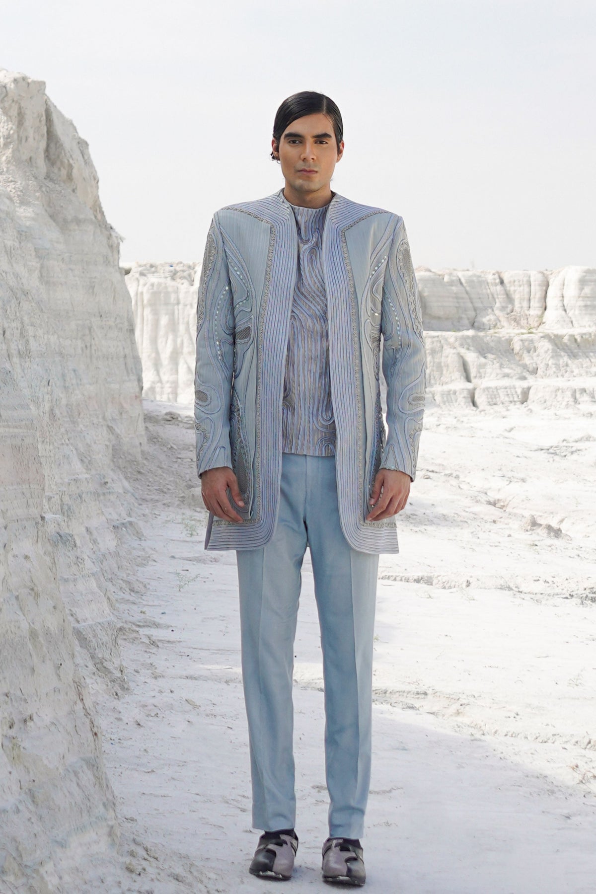 Powder Blue Jacket Set