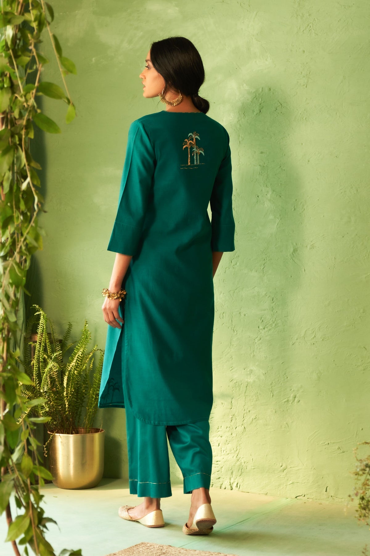 Peacock Green Kurta Set