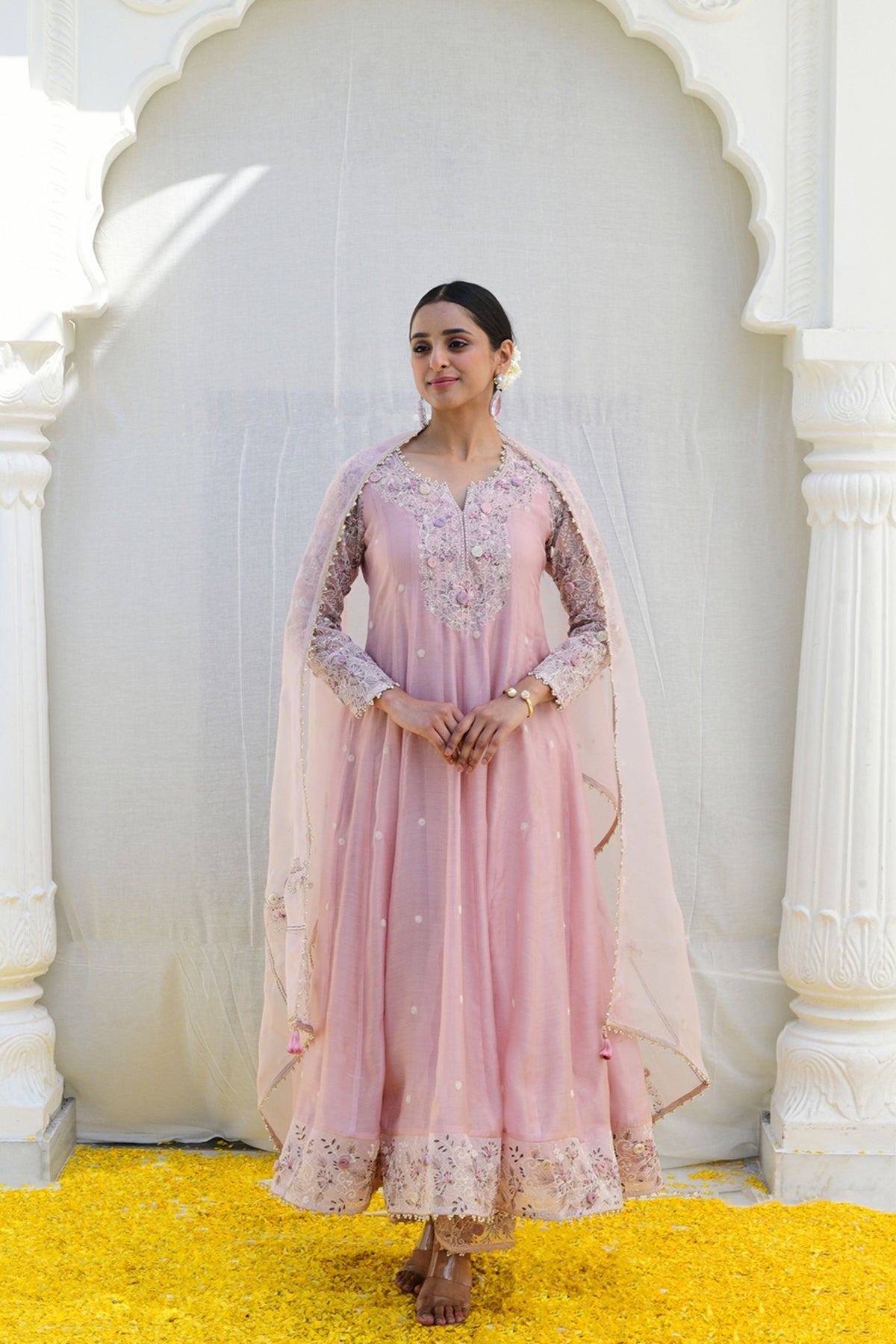 Pink Reef Anarkali set