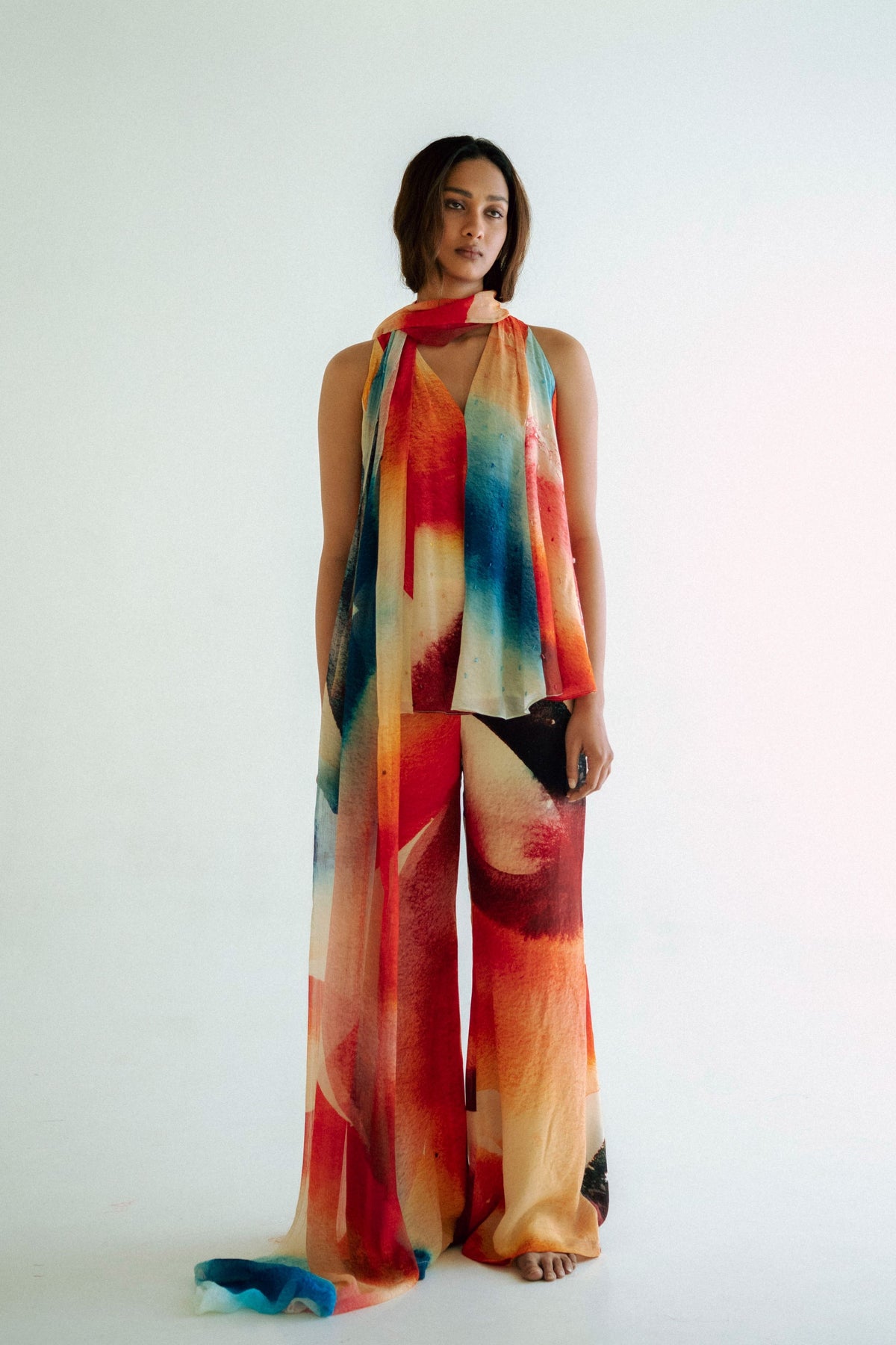 Printed Crepe Co-ord Set