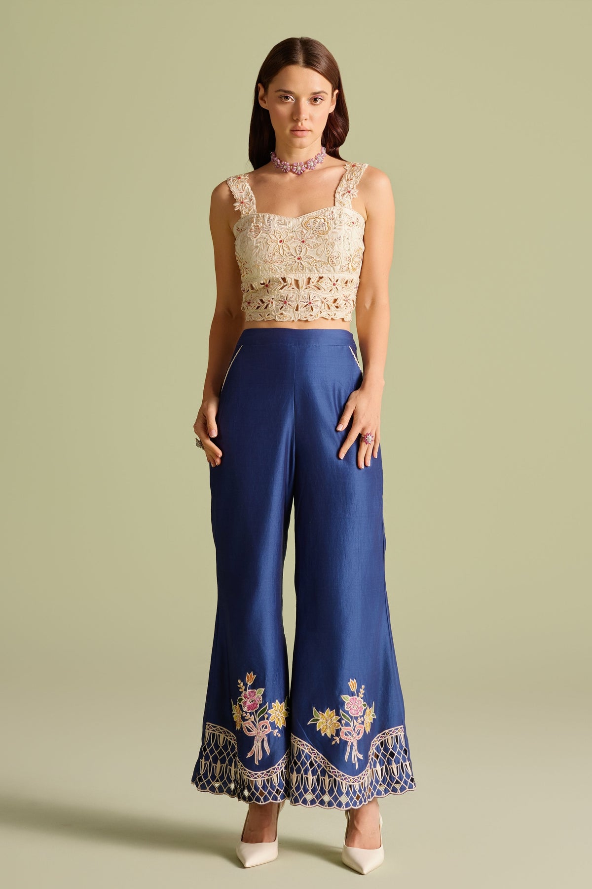 Ivory Beadwork Bustier