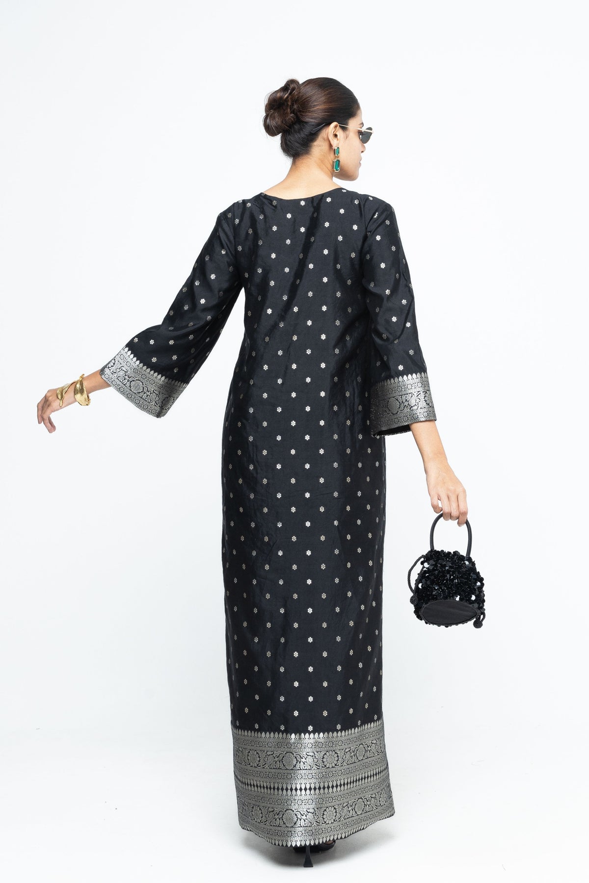 Nats Black Statement Kaftan