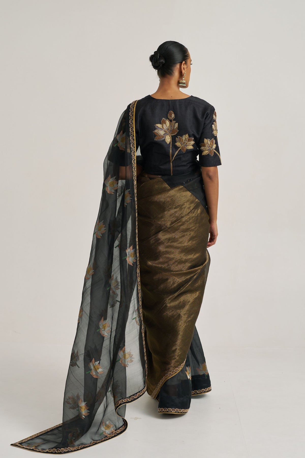Padma Black Saree