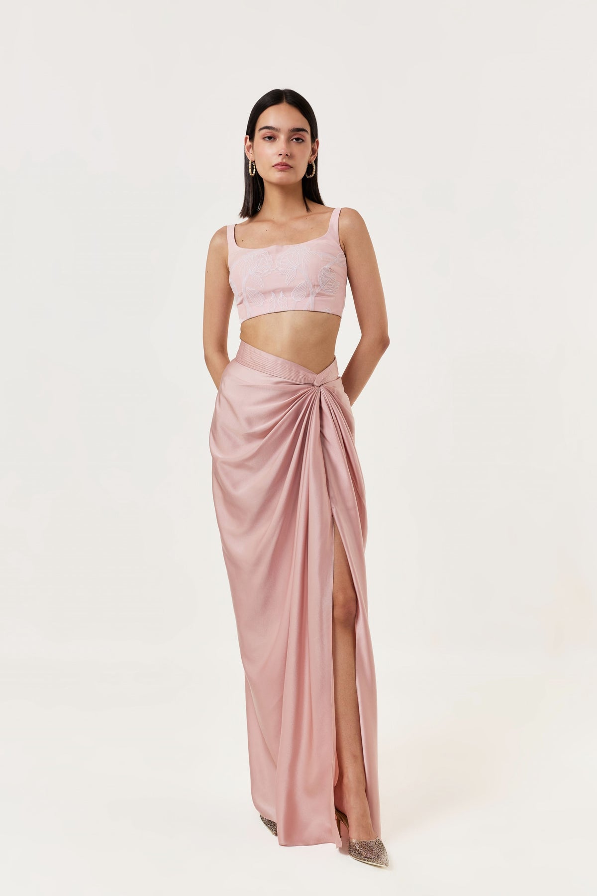 Wild Tulip Blush Pink Bustier Skirt Set