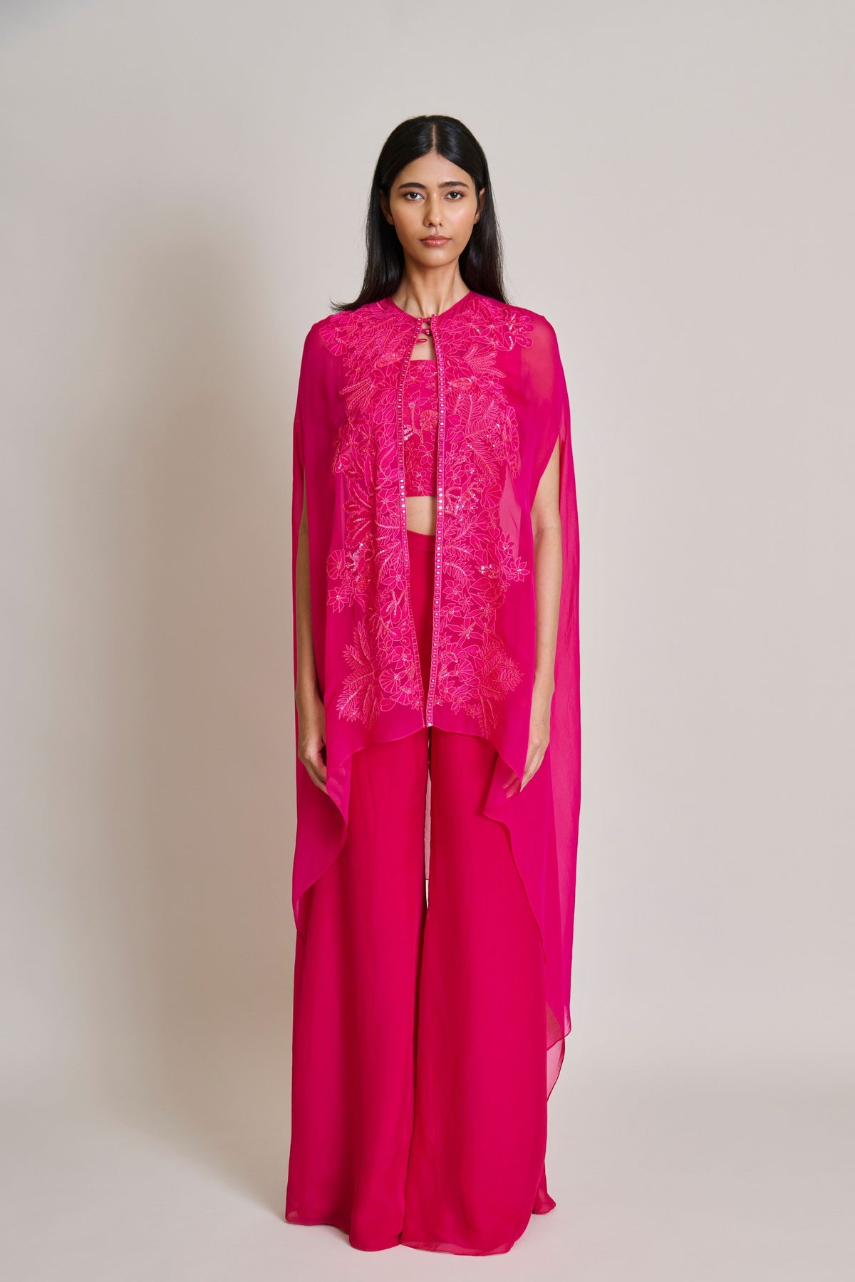 Aurea Fuchsia Wildflower Cape Set