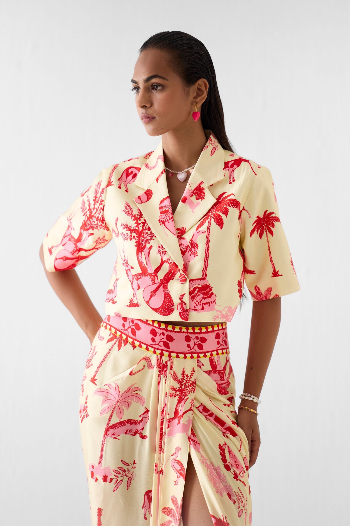 Sawai Crop Blazer Set