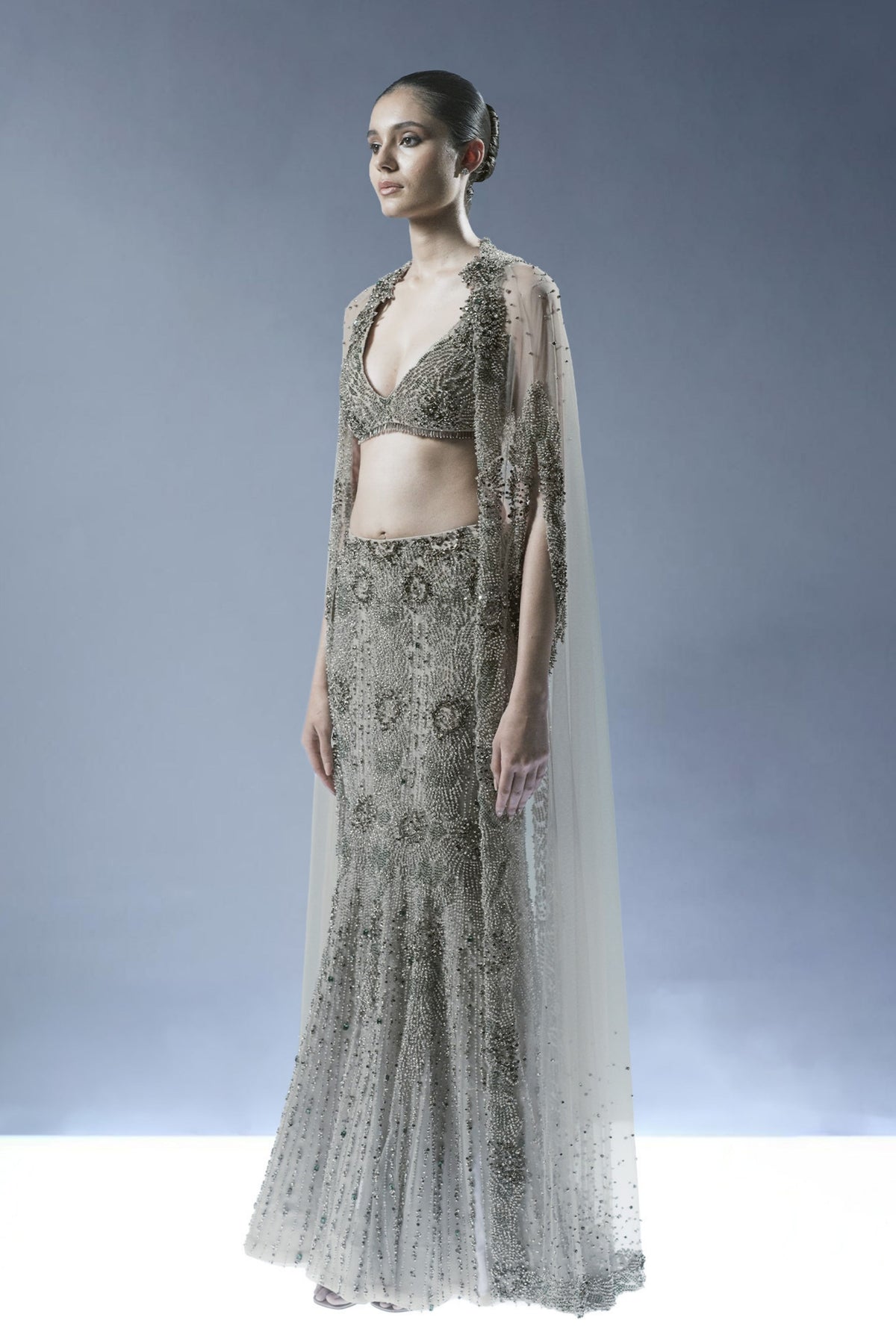 Crystal Cascade Lehenga Set