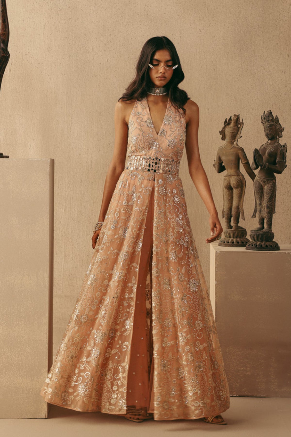 Mirror Work Anarkali